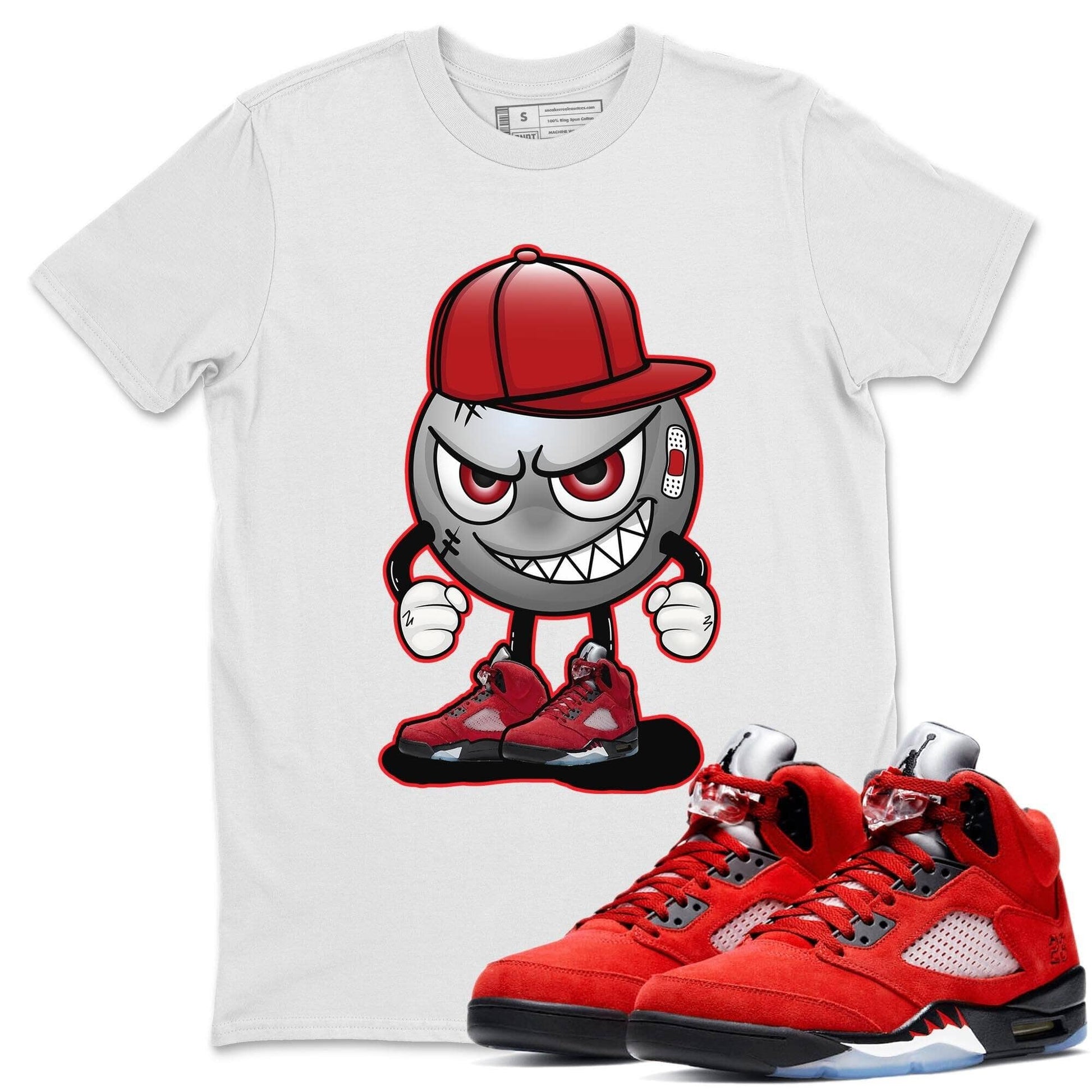 Jordan 5 Raging Bull Sneaker Match Tees Mischief Emoji Sneaker Tees Jordan 5 Raging Bull Sneaker Release Tees Unisex Shirts