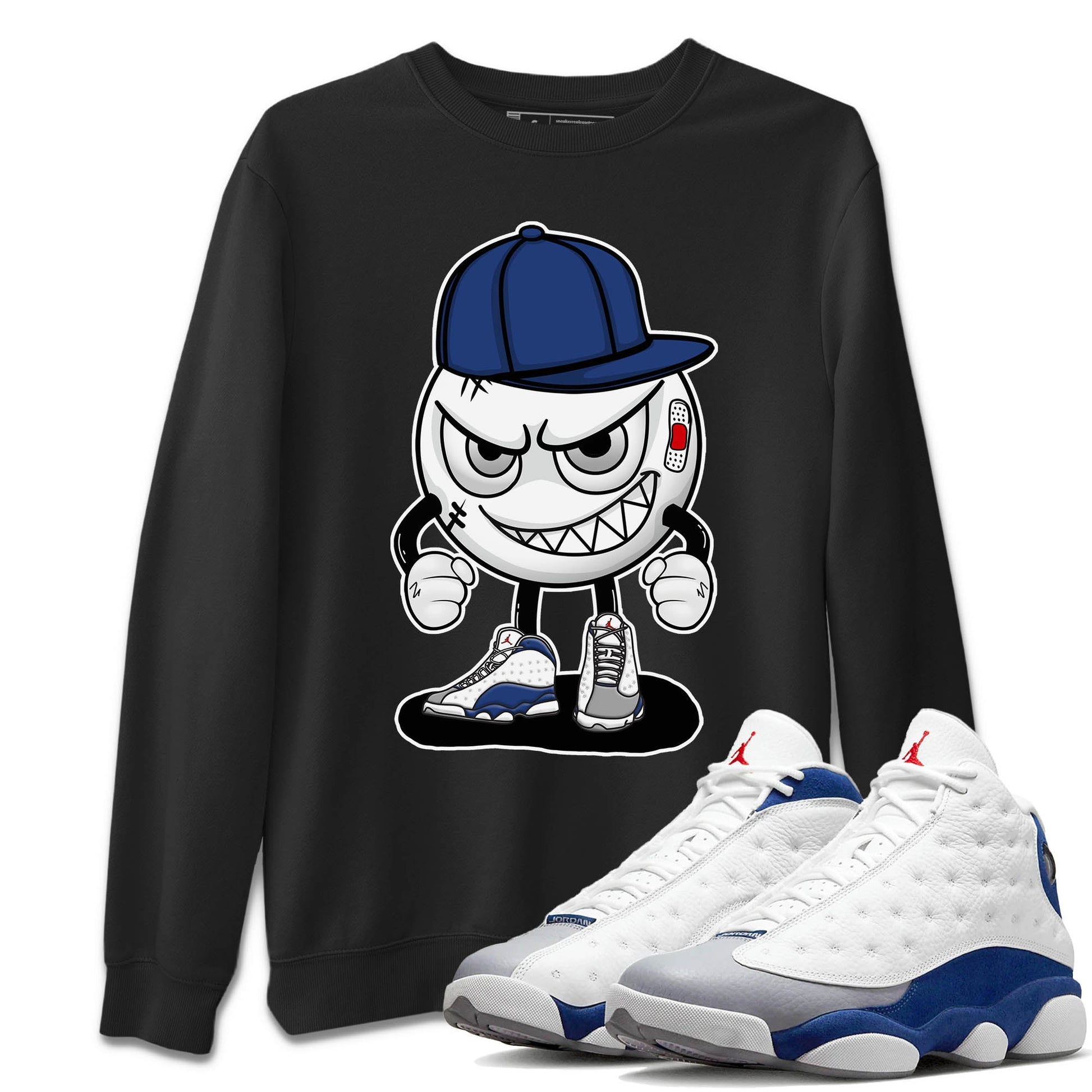 Jordan 13 French Blue Sneaker Match Tees Mischief Emoji Sneaker Tees Jordan 13 French Blue Sneaker Release Tees Unisex Shirts