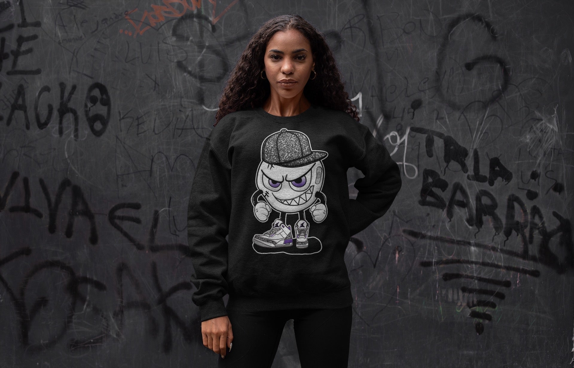 Jordan 3 Dark Iris Sneaker Match Tees Mischief Emoji Sneaker Tees Jordan 3 Dark Iris Sneaker Release Tees Unisex Shirts