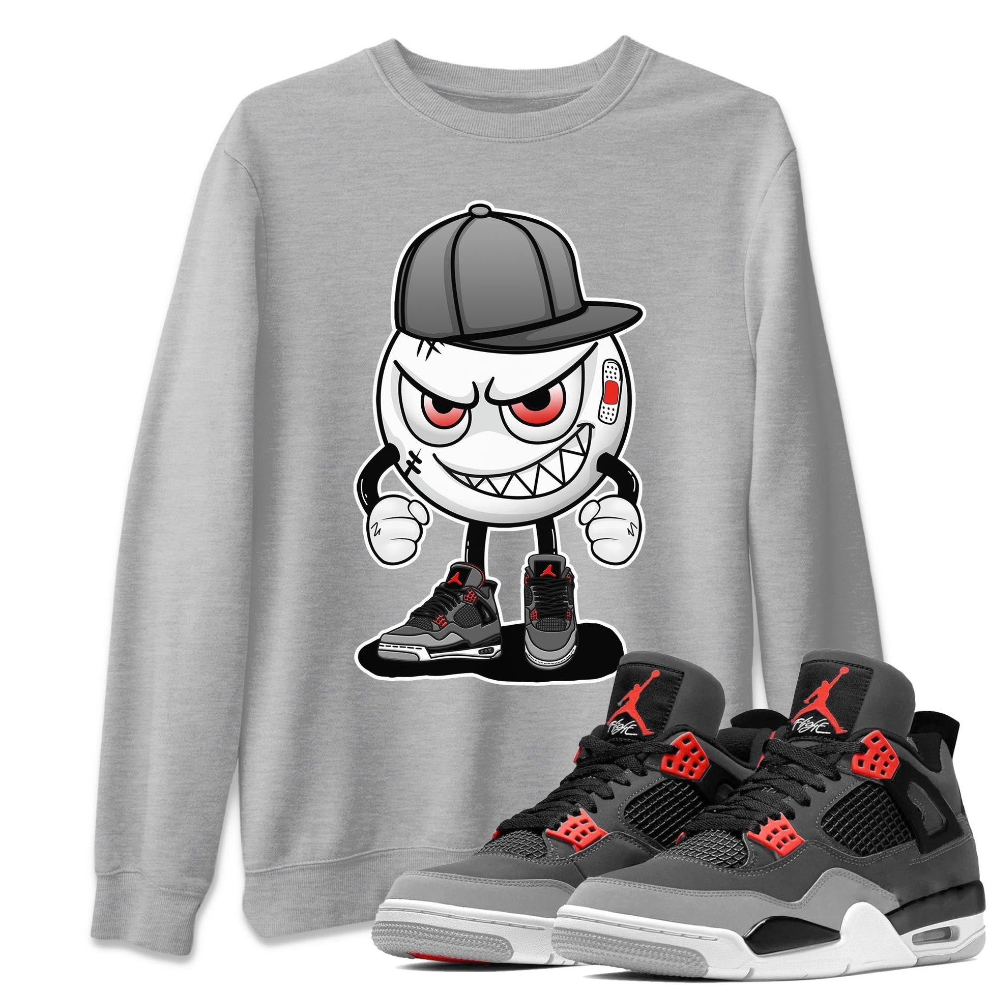 Jordan 4 Infrared Sneaker Match Tees Mischief Emoji Sneaker Tees Jordan 4 Infrared Sneaker Release Tees Unisex Shirts