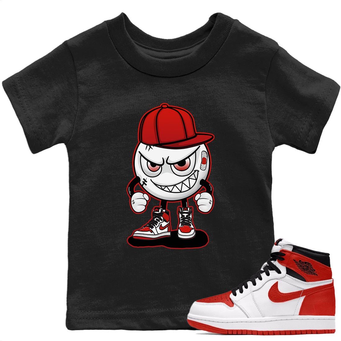 Jordan 1 Heritage Sneaker Match Tees Mischief Emoji Sneaker Tees Jordan 1 Heritage Sneaker Release Tees Kids Shirts