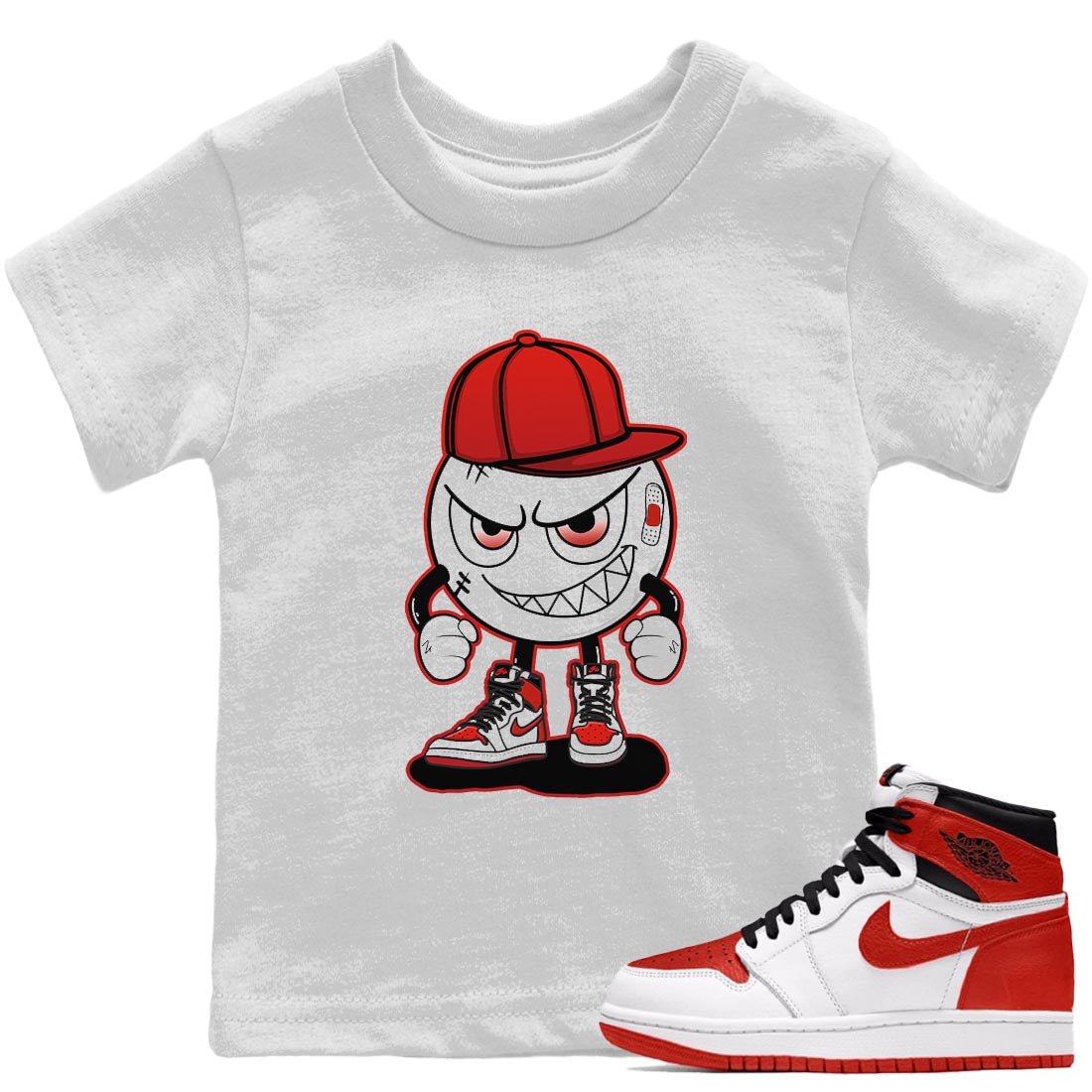 Jordan 1 Heritage Sneaker Match Tees Mischief Emoji Sneaker Tees Jordan 1 Heritage Sneaker Release Tees Kids Shirts
