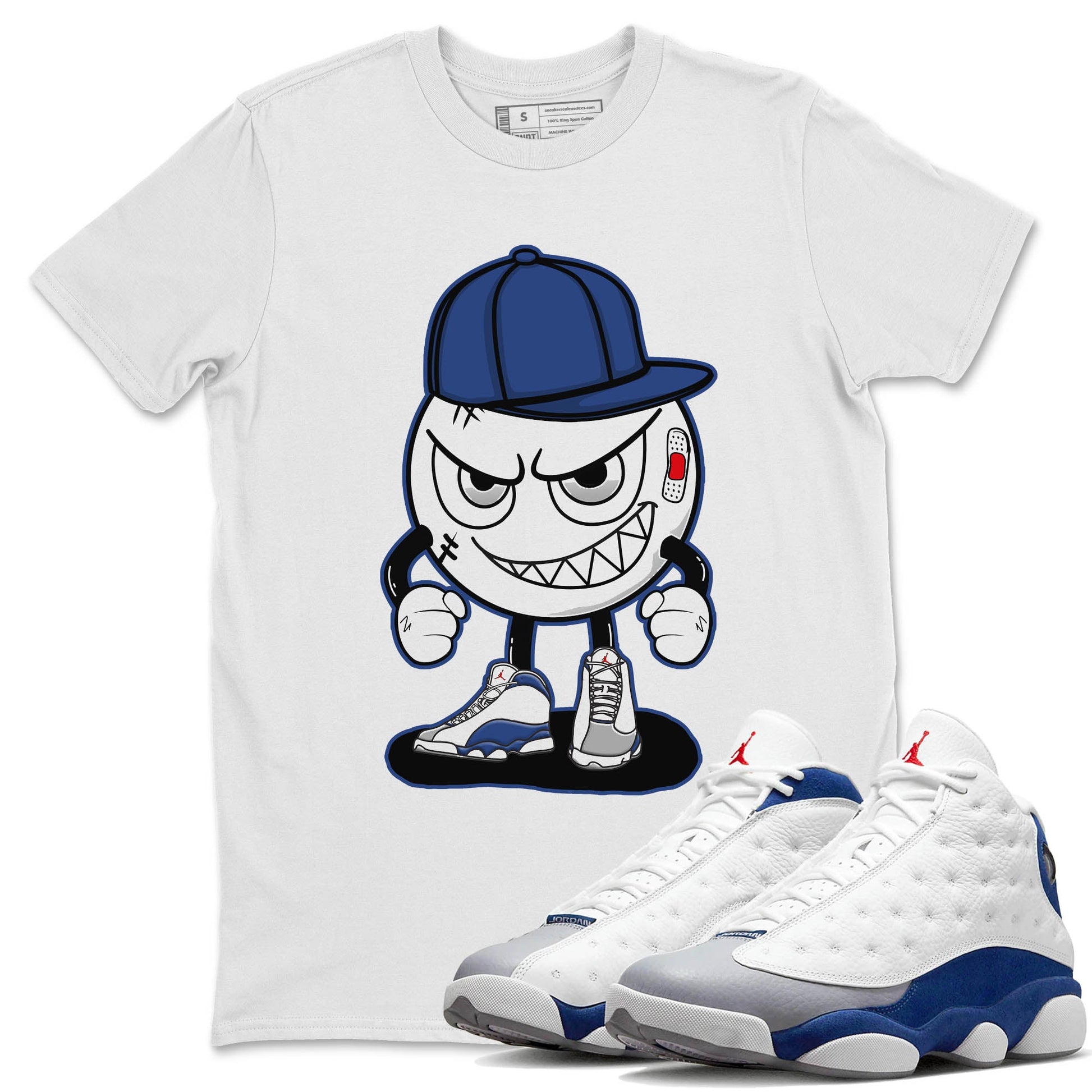 Jordan 13 French Blue Sneaker Match Tees Mischief Emoji Sneaker Tees Jordan 13 French Blue Sneaker Release Tees Unisex Shirts