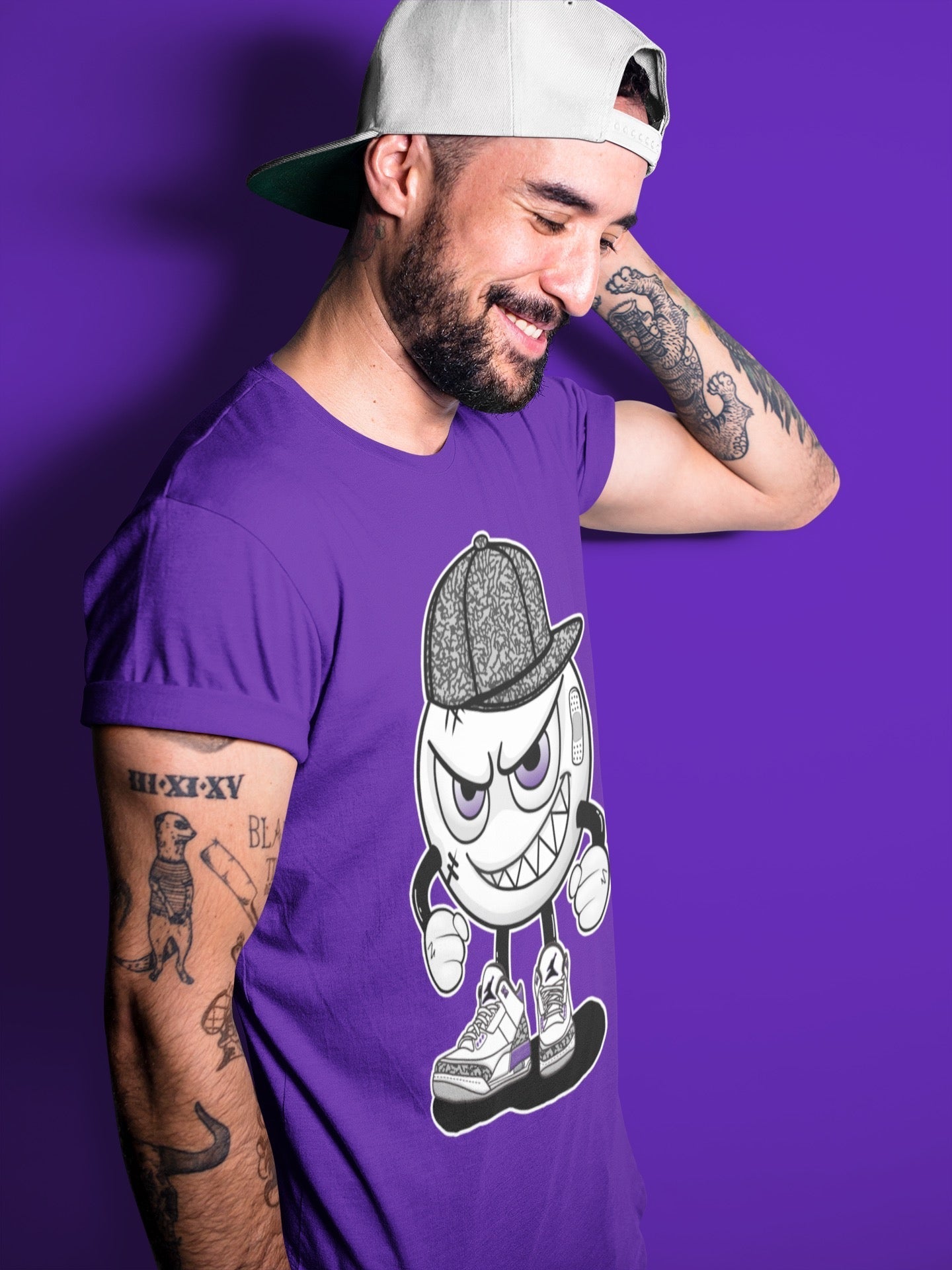 Jordan 3 Dark Iris Sneaker Match Tees Mischief Emoji Sneaker Tees Jordan 3 Dark Iris Sneaker Release Tees Unisex Shirts