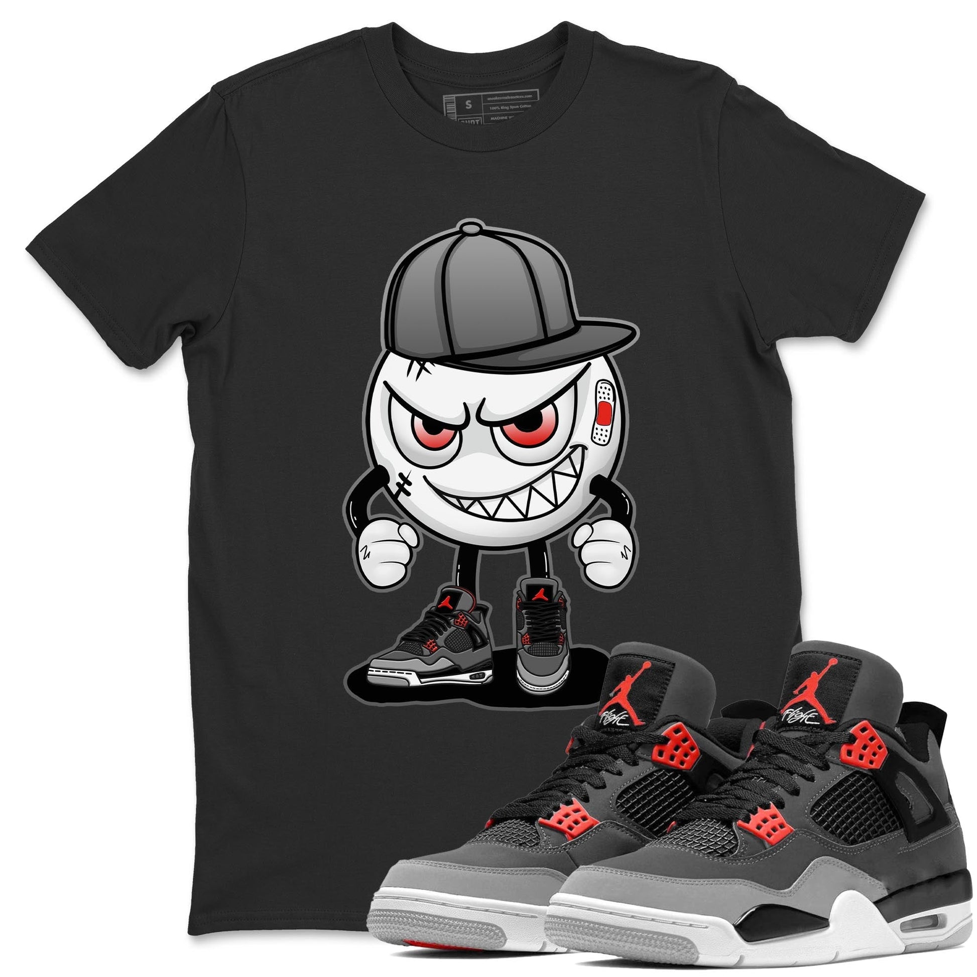 Jordan 4 Infrared Sneaker Match Tees Mischief Emoji Sneaker Tees Jordan 4 Infrared Sneaker Release Tees Unisex Shirts