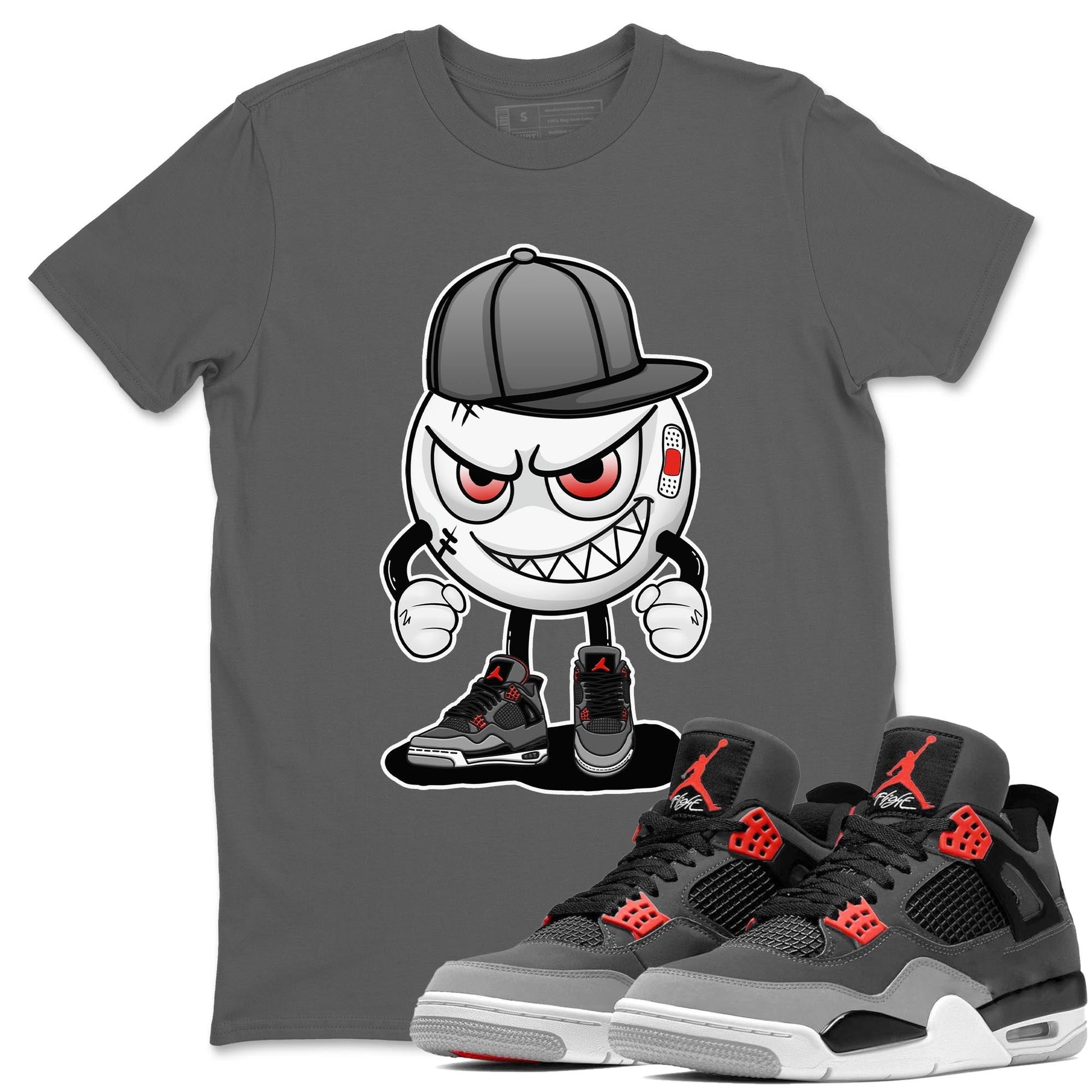 Jordan 4 Infrared Sneaker Match Tees Mischief Emoji Sneaker Tees Jordan 4 Infrared Sneaker Release Tees Unisex Shirts