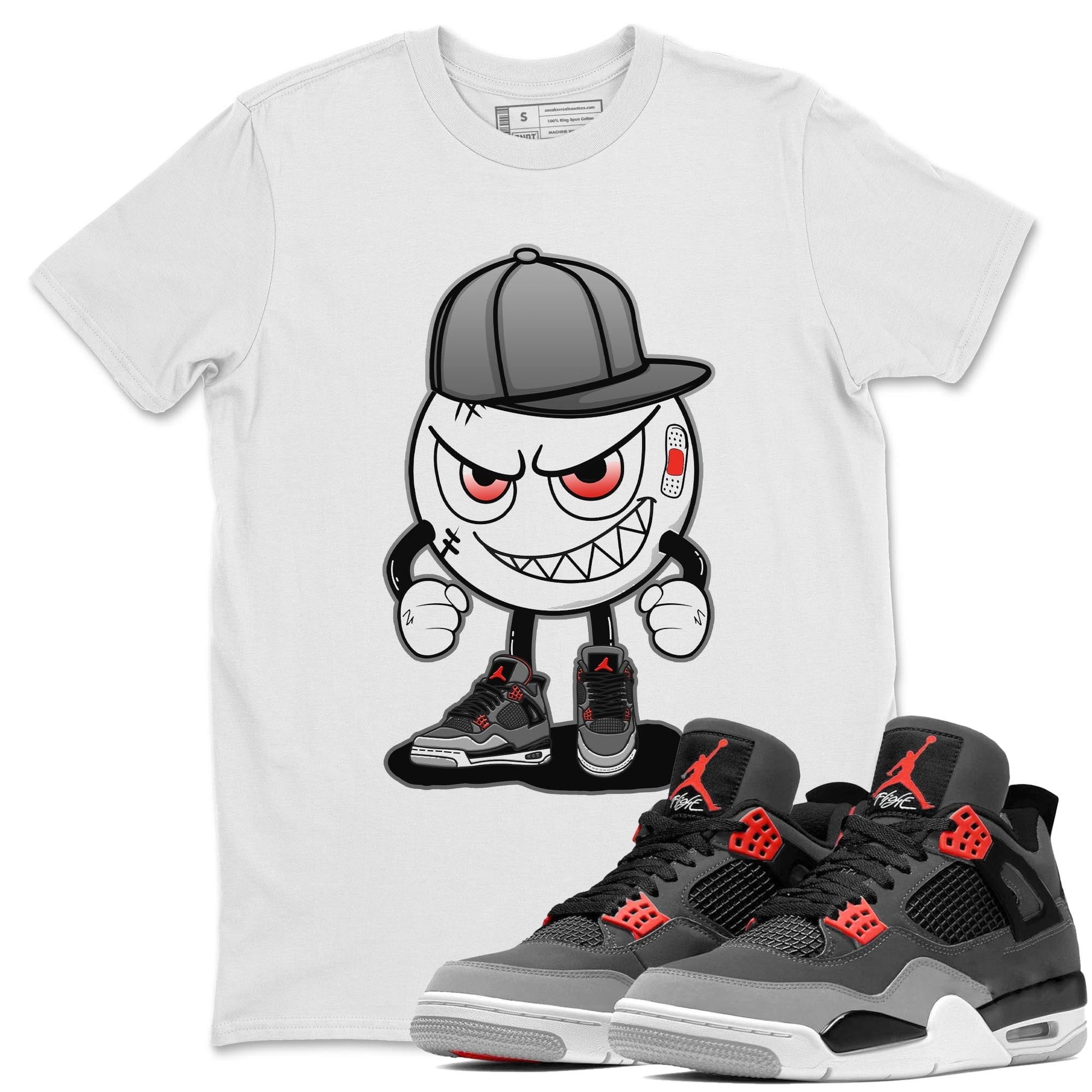 Jordan 4 Infrared Sneaker Match Tees Mischief Emoji Sneaker Tees Jordan 4 Infrared Sneaker Release Tees Unisex Shirts