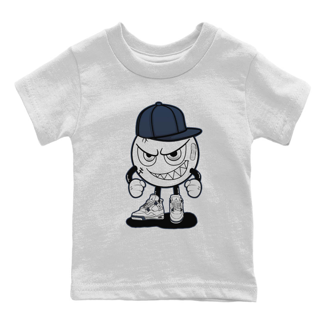 Jordan 4 Midnight Navy Sneaker Match Tees Mischief Emoji Sneaker Tees Jordan 4 Midnight Navy Sneaker Release Tees Kids Shirts