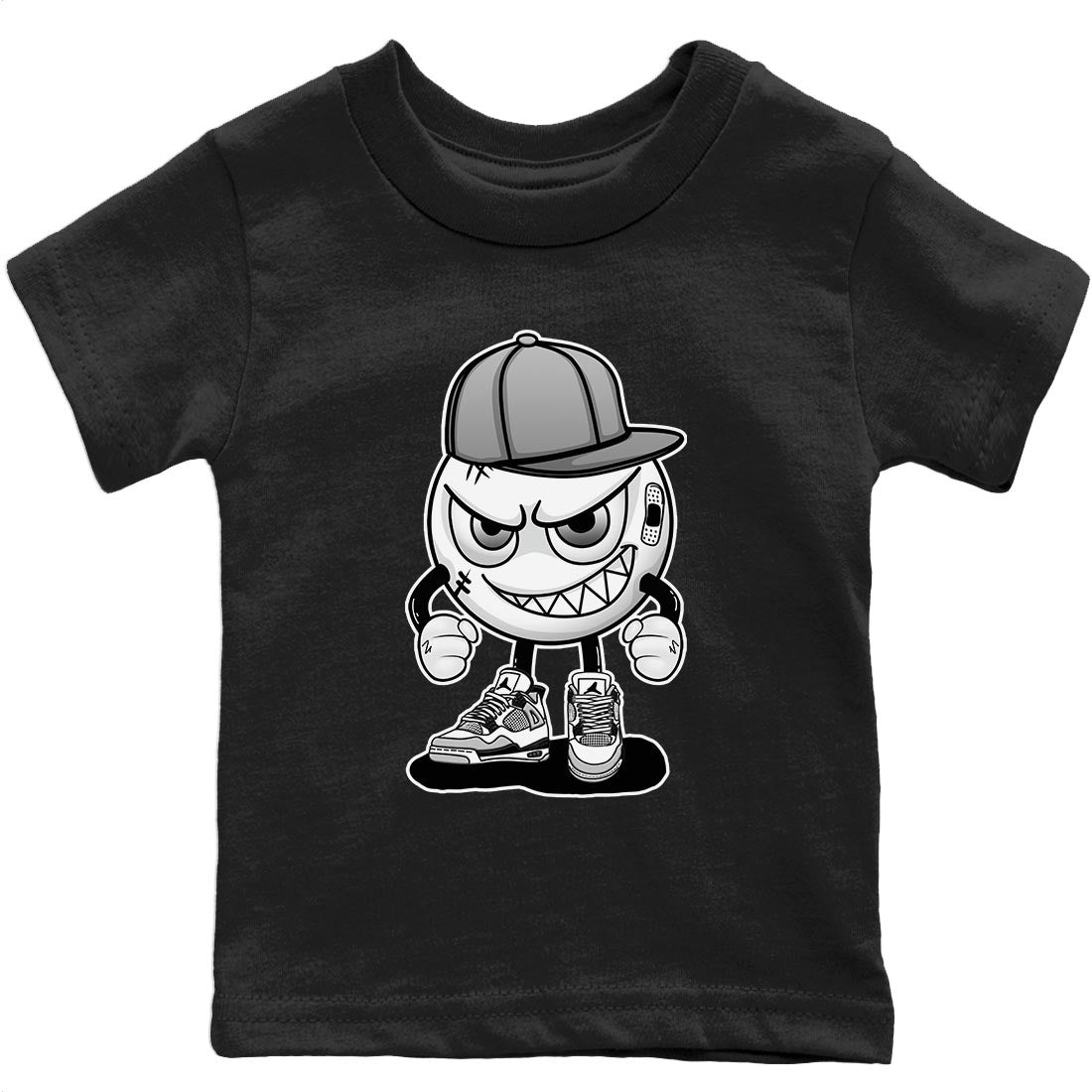 Jordan 4 Military Black Sneaker Match Tees Mischief Emoji Sneaker Tees Jordan 4 Military Black Sneaker Release Tees Kids Shirts