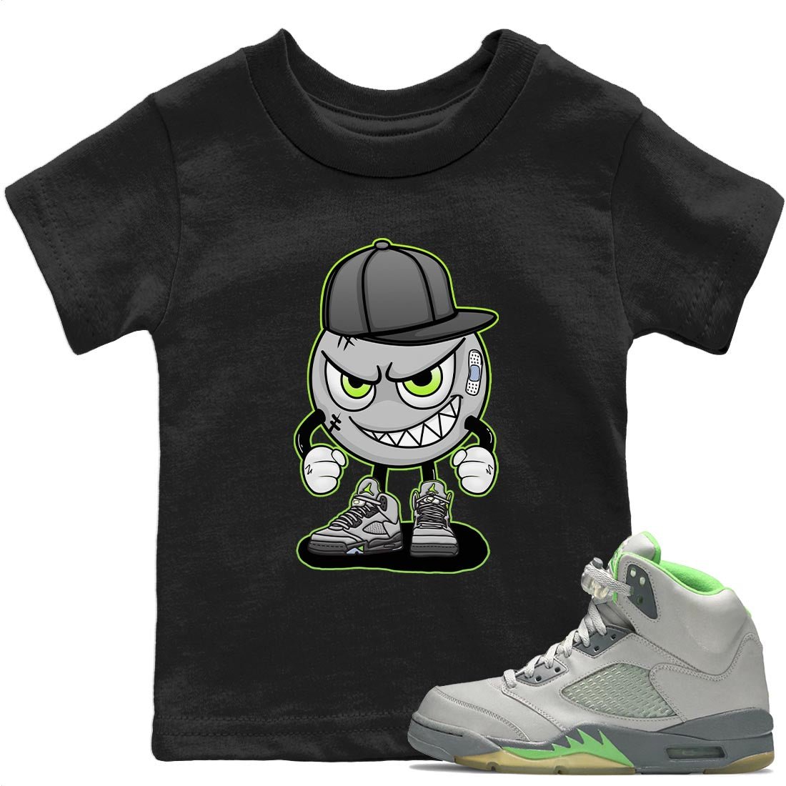 Jordan 5 Green Bean Sneaker Match Tees Mischief Emoji Sneaker Tees Jordan 5 Green Bean Sneaker Release Tees Kids Shirts