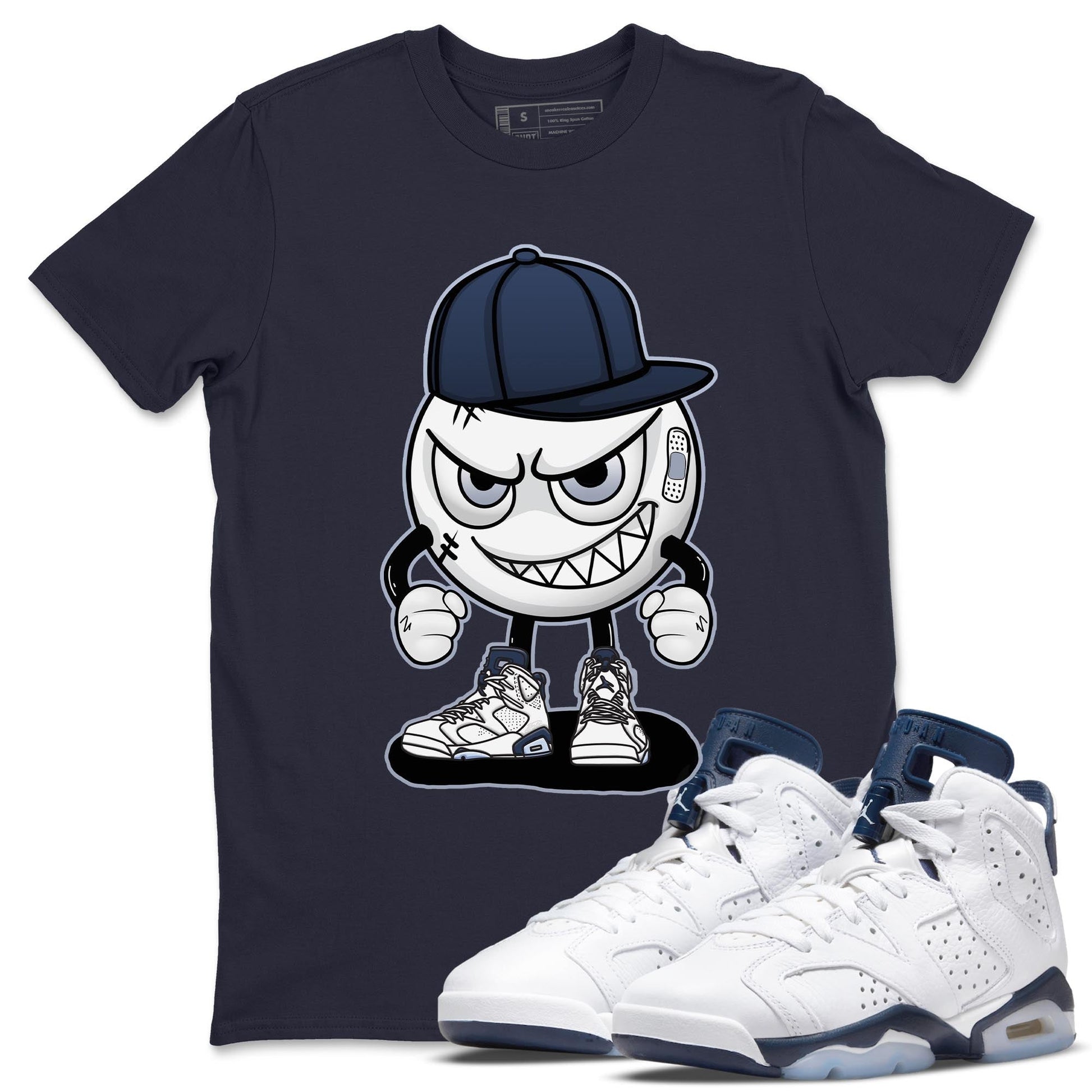 Jordan 6 Midnight Navy Sneaker Match Tees Mischief Emoji Sneaker Tees Jordan 6 Midnight Navy Sneaker Release Tees Unisex Shirts