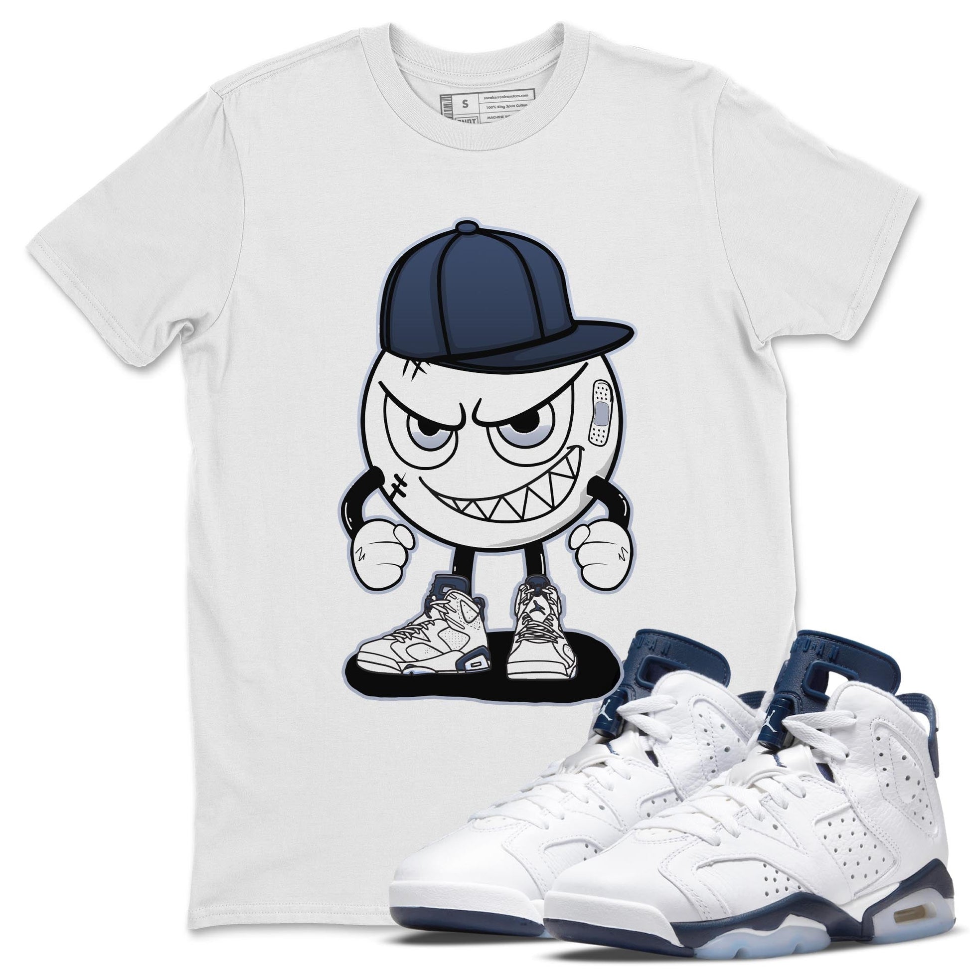 Jordan 6 Midnight Navy Sneaker Match Tees Mischief Emoji Sneaker Tees Jordan 6 Midnight Navy Sneaker Release Tees Unisex Shirts