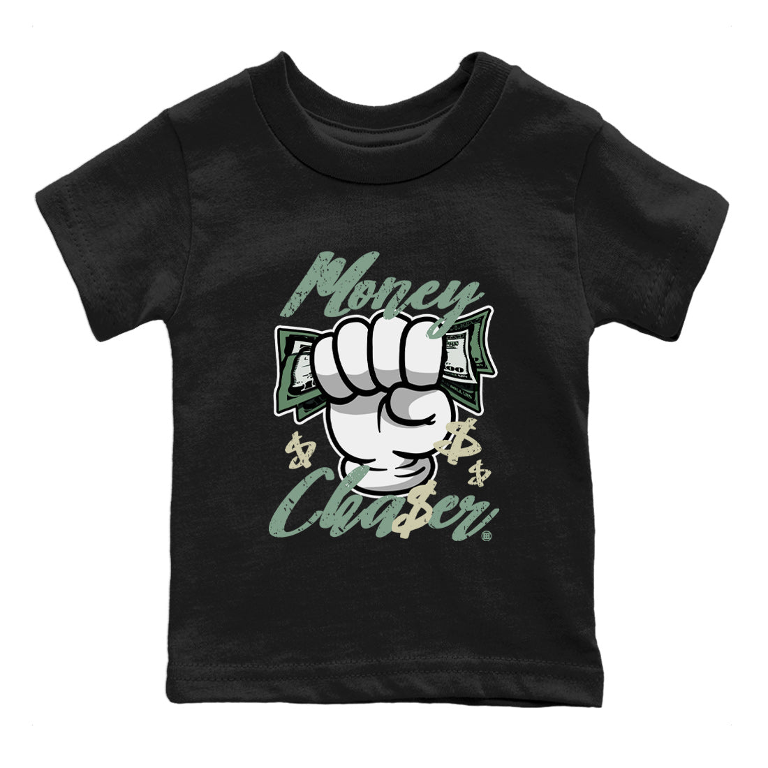 Dunk Low Mica Green Sneaker Match Tees Money Chaser Sneaker Tees Dunk Mica Green Sneaker Release Tees Kids Shirts Black 2