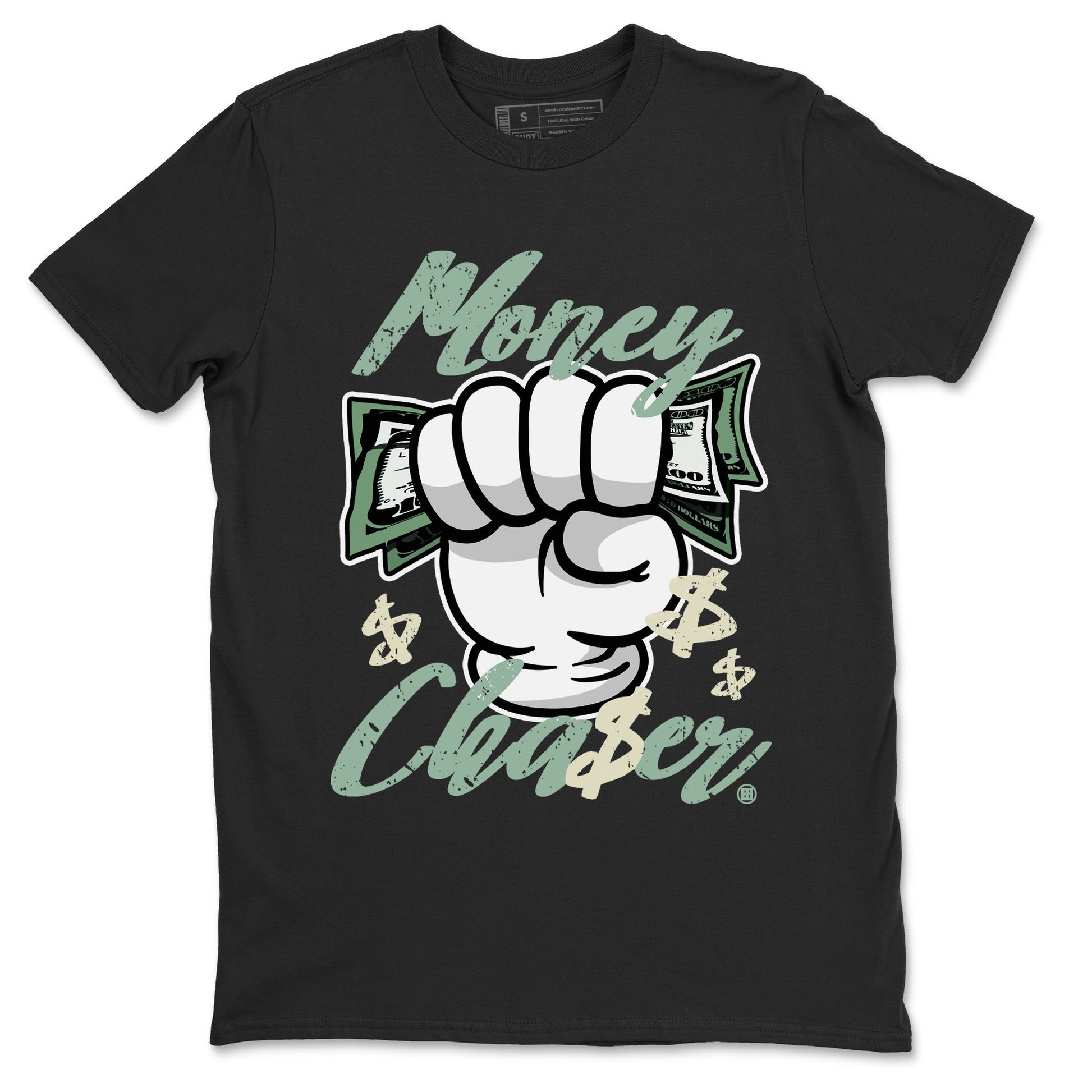 Dunk Low Mica Green Sneaker Match Tees Money Chaser Sneaker Tees Dunk Mica Green Sneaker Release Tees Unisex Shirts Black 2