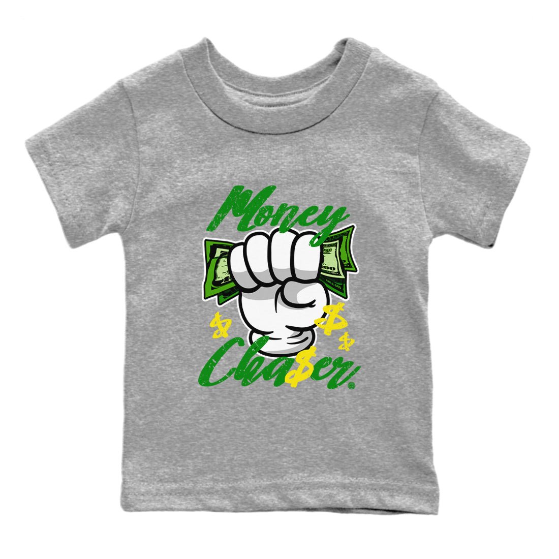 Dunk Reverse Brazil Sneaker Match Tees Money Chaser Sneaker Tees Dunk Low Reverse Brazil Sneaker Release Tees Kids Shirts Heather Grey 2