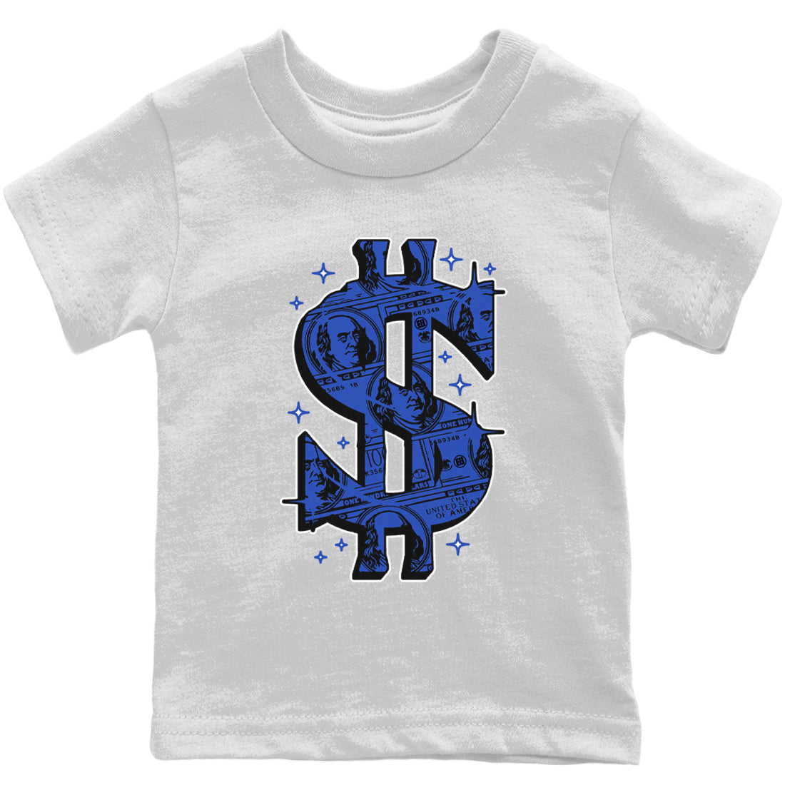 Yeezy 350 Dazzling Blue Sneaker Match Tees Money Dollar Sneaker Tees Yeezy 350 Dazzling Blue Sneaker Release Tees Kids Shirts