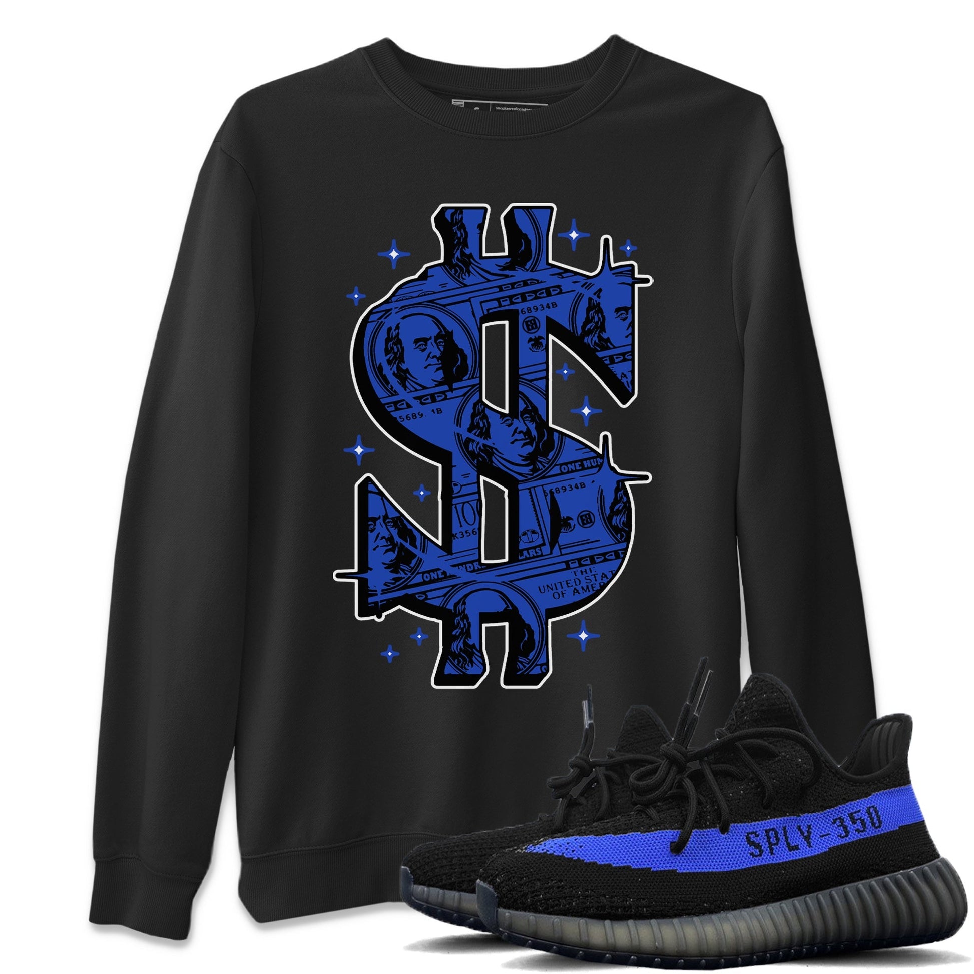 Yeezy 350 Dazzling Blue Sneaker Match Tees Money Dollar Sneaker Tees Yeezy 350 Dazzling Blue Sneaker Release Tees Unisex Shirts