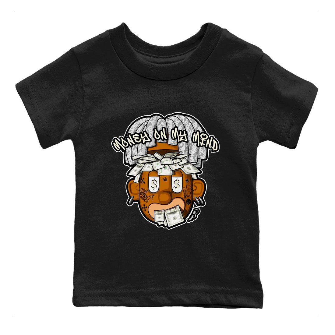 Yeezy 350 Static shirt to match jordans Money On My Mind sneaker tees Adidas Yeezy 350 Static SNRT Sneaker Release Tees Baby Toddler Black 2 T-Shirt