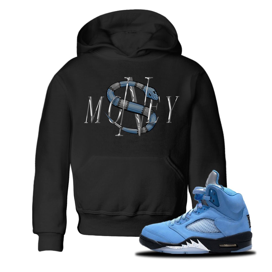 Air Jordan 5 UNC Money Snake Baby and Kids Sneaker Tees AJ5 UNC Kids Sneaker Tees Washing and Care Tip