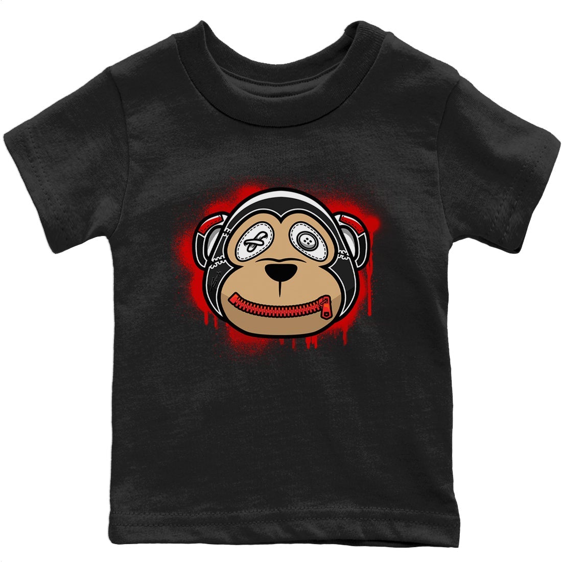 Jordan 12 Playoffs Sneaker Match Tees Monkey Face Sneaker Tees Jordan 12 Playoffs Sneaker Release Tees Kids Shirts