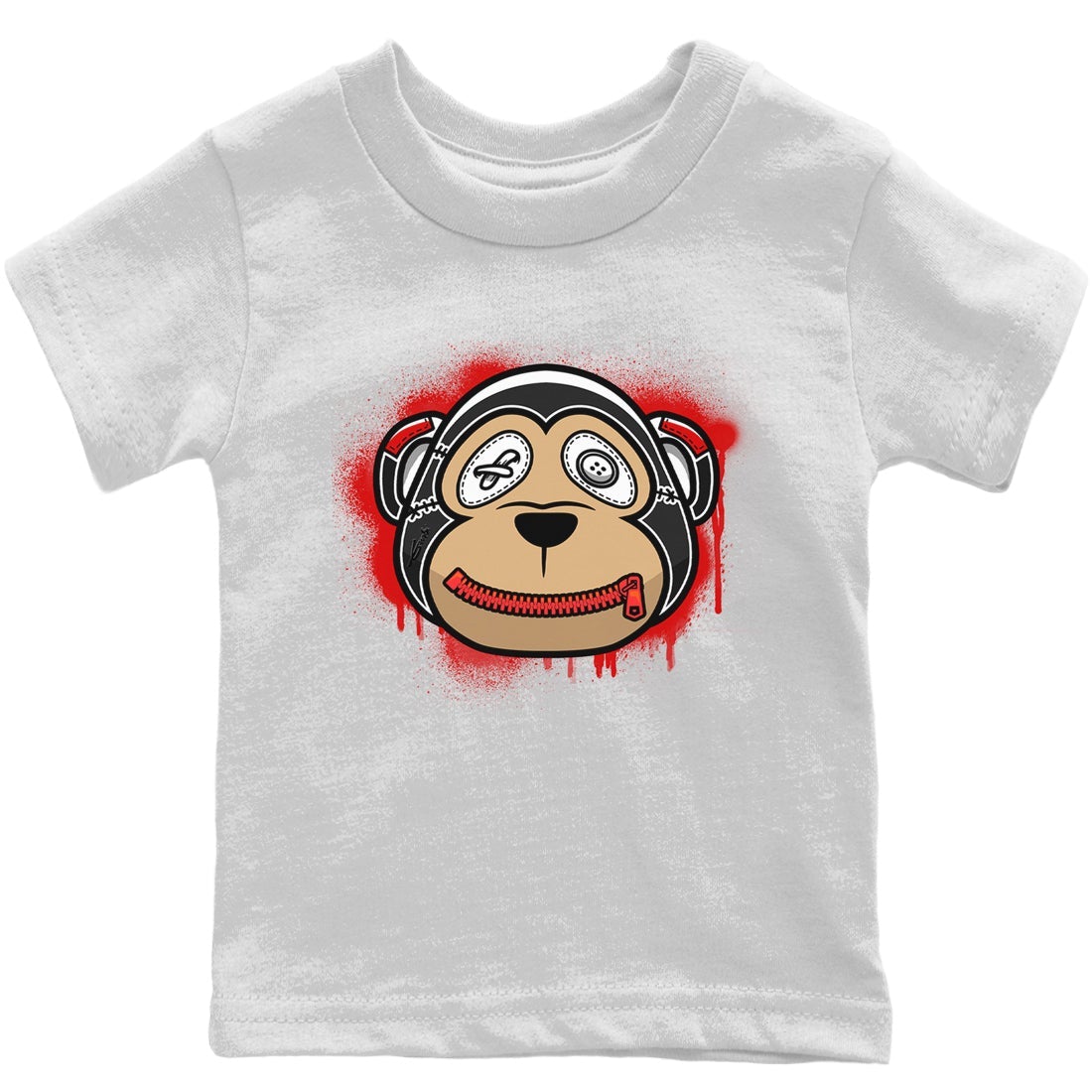 Jordan 12 Playoffs Sneaker Match Tees Monkey Face Sneaker Tees Jordan 12 Playoffs Sneaker Release Tees Kids Shirts