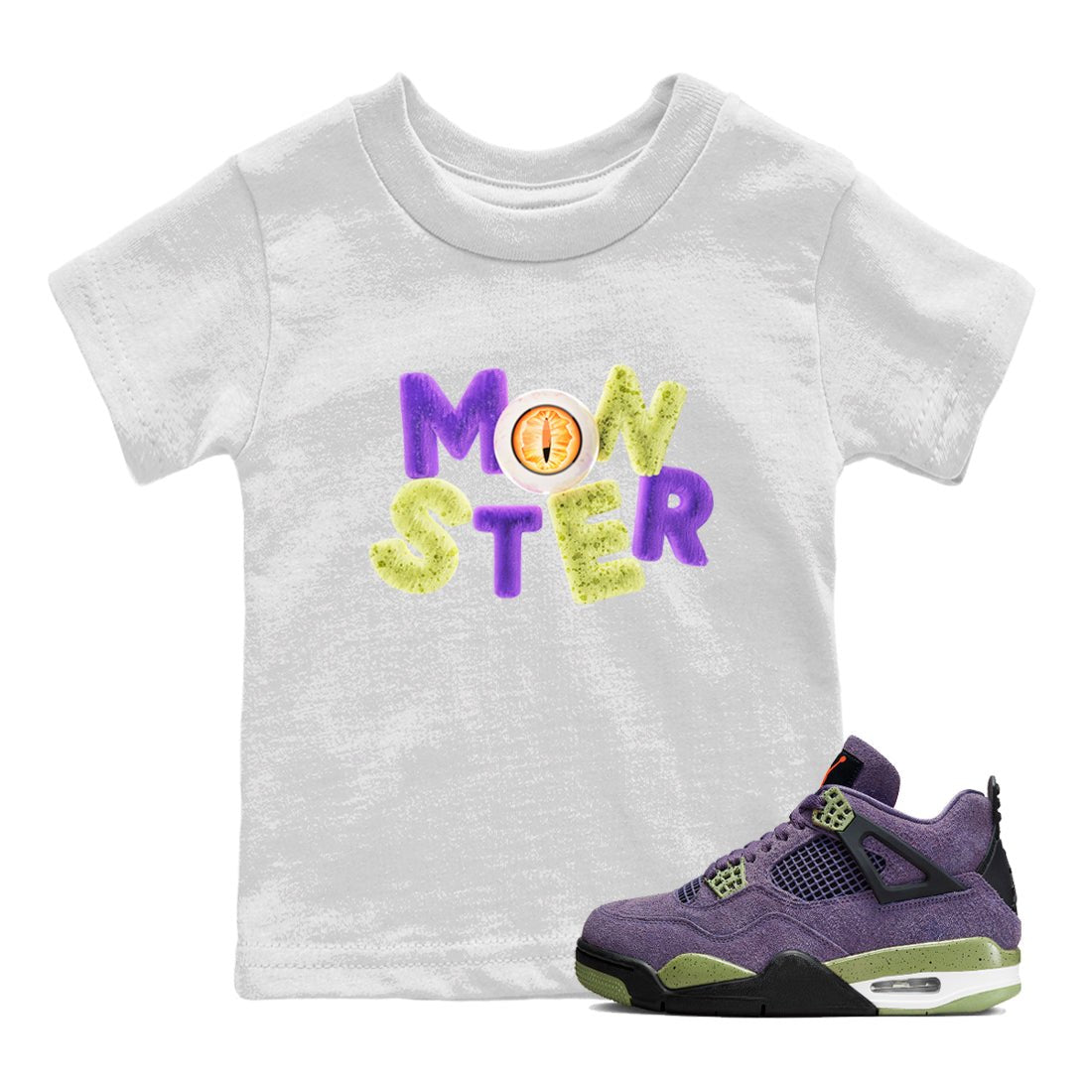 Air Jordan 4 Canyon Purple shirt to match jordans Monster sneaker tees AJ4 Canyon Purple SNRT Sneaker Release Tees Baby Toddler White 1 T-Shirt, Halloween tshirt