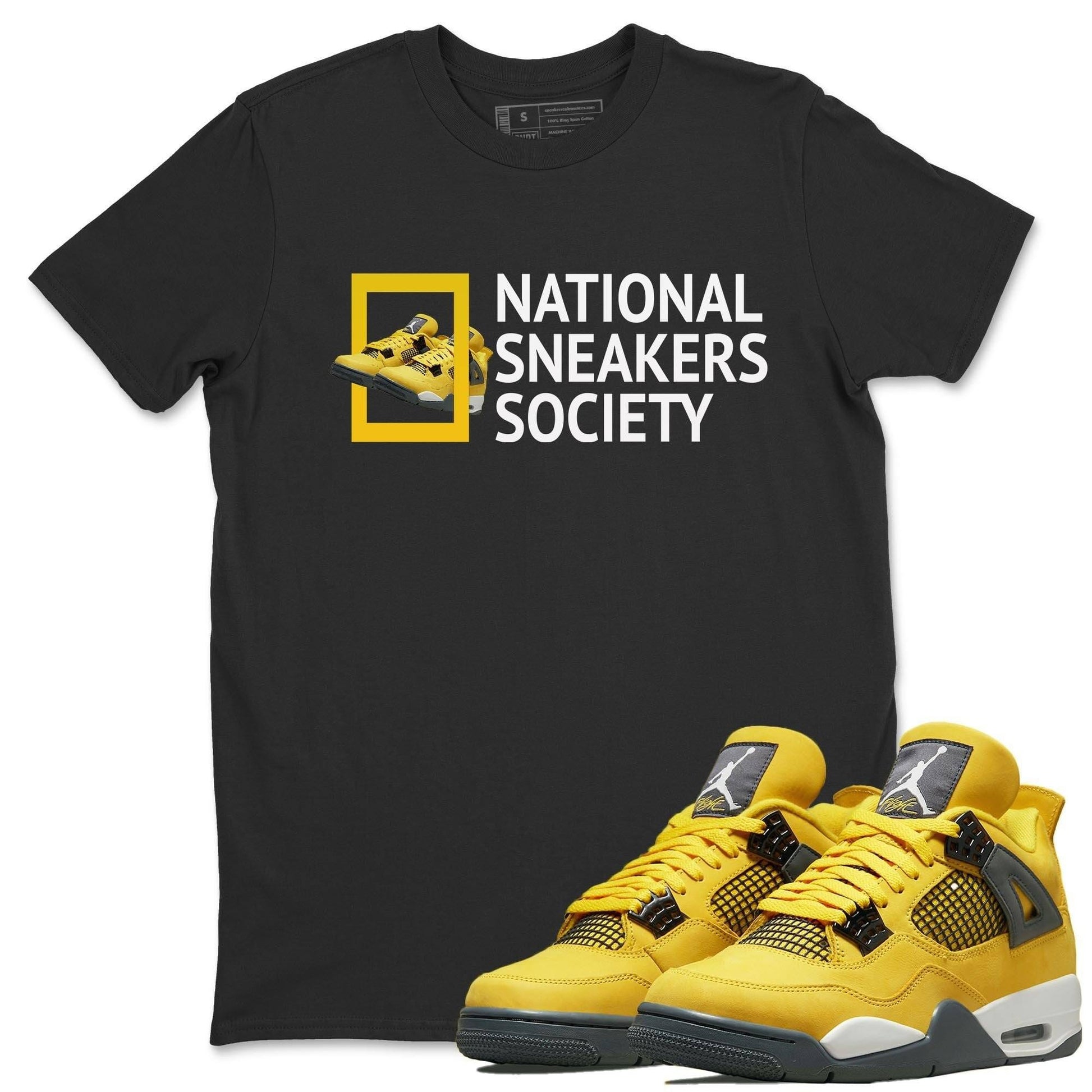 Jordan 4 Lightning Sneaker Match Tees National Sneakers Sneaker Tees Jordan 4 Lightning Sneaker Release Tees Unisex Shirts