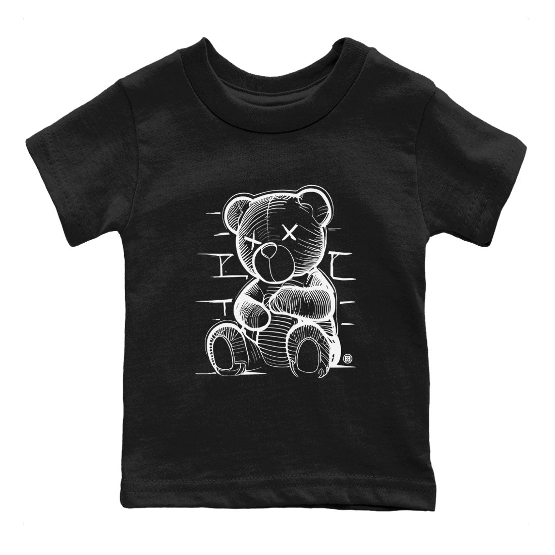 1s Black White shirt to match jordans Neon Bear sneaker tees Air Jordan 1 Black White SNRT sneaker release tees baby toddler Black 2 cotton Shirt