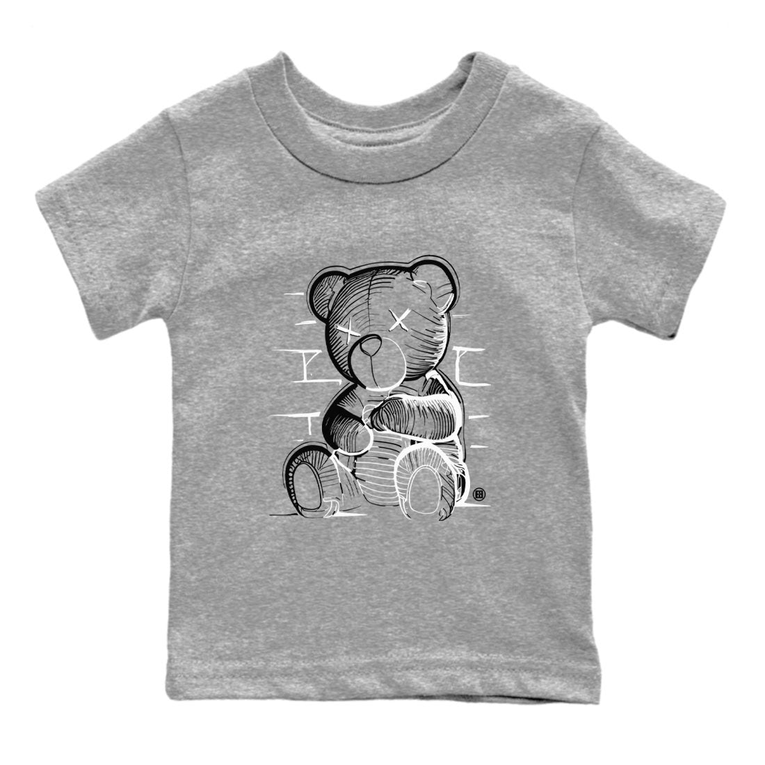 1s Black White shirt to match jordans Neon Bear sneaker tees Air Jordan 1 Black White SNRT sneaker release tees baby toddler Heather Grey 2 cotton Shirt