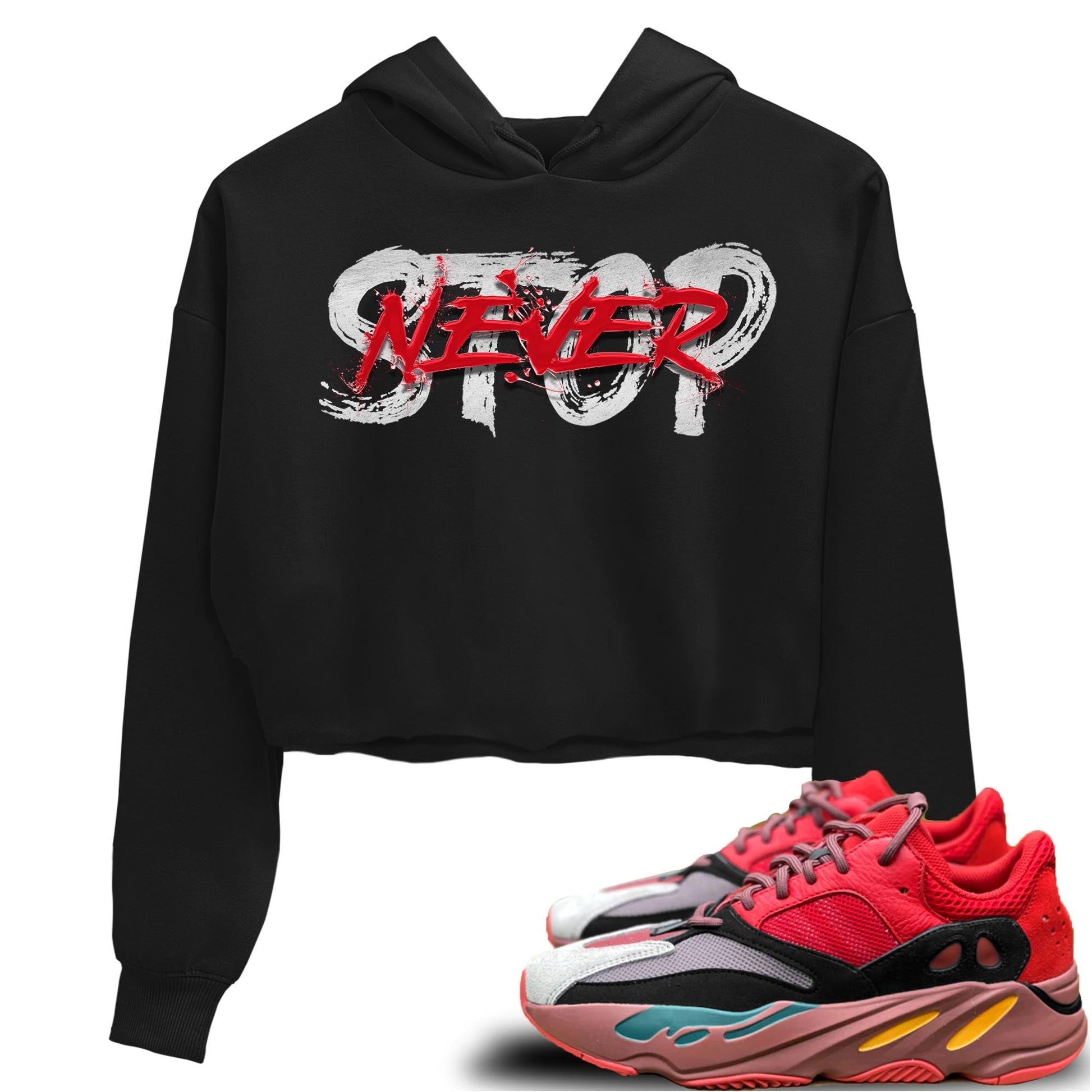 Yeezy 700 Hi-Res Red Sneaker Match Tees Never Stop Sneaker Tees Yeezy 700 Hi-Res Red Sneaker Release Tees Women's Shirts