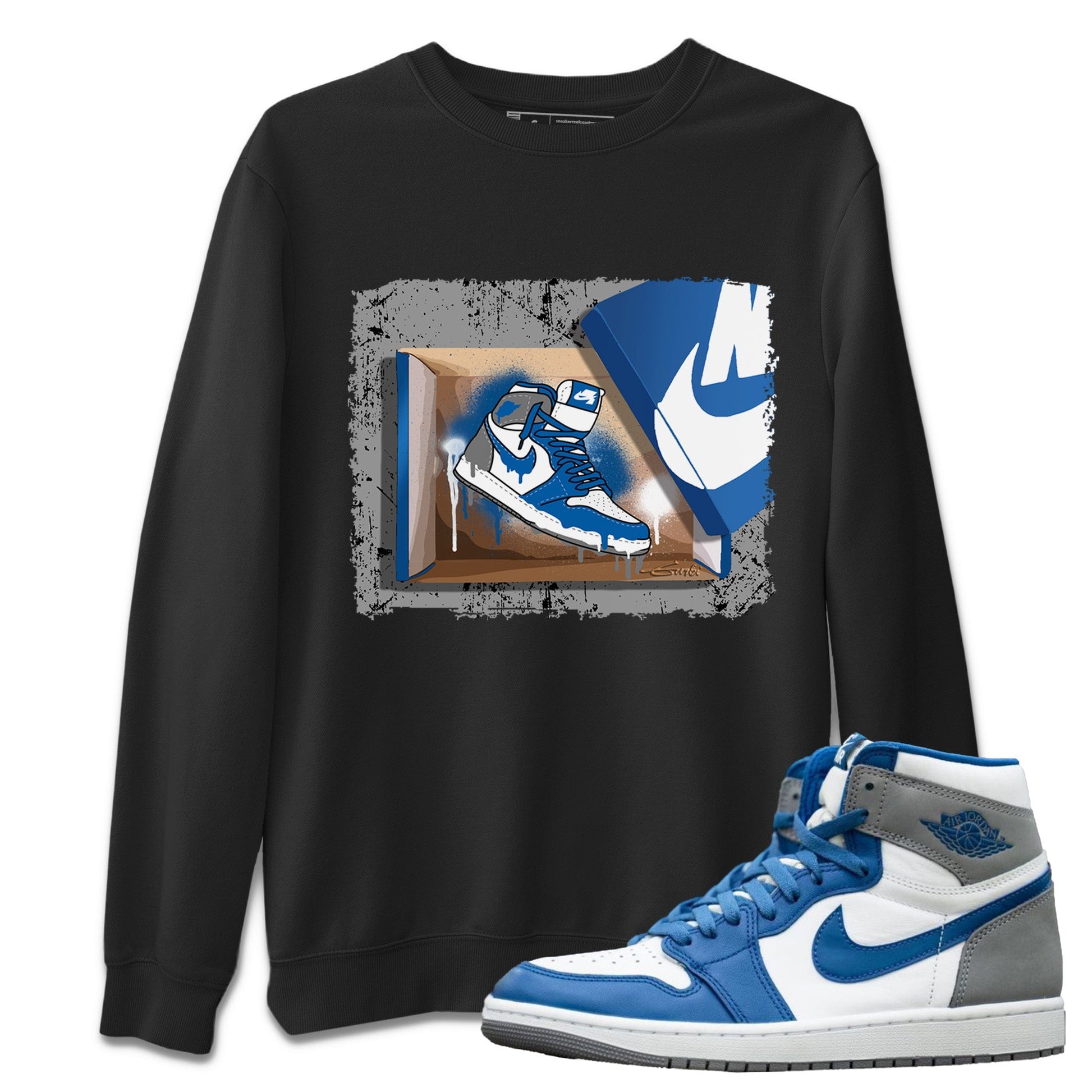 Jordan 1 True Blue Sneaker Match Tees New Kicks Sneaker Tees Jordan 1 True Blue Sneaker Release Tees Unisex Shirts