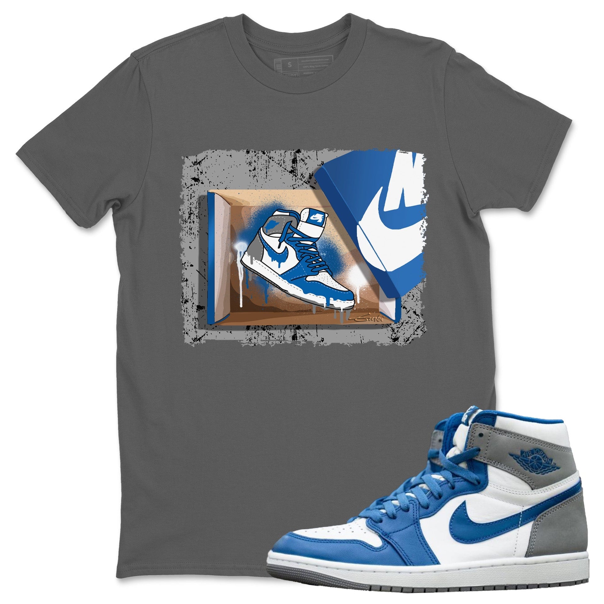 Jordan 1 True Blue Sneaker Match Tees New Kicks Sneaker Tees Jordan 1 True Blue Sneaker Release Tees Unisex Shirts