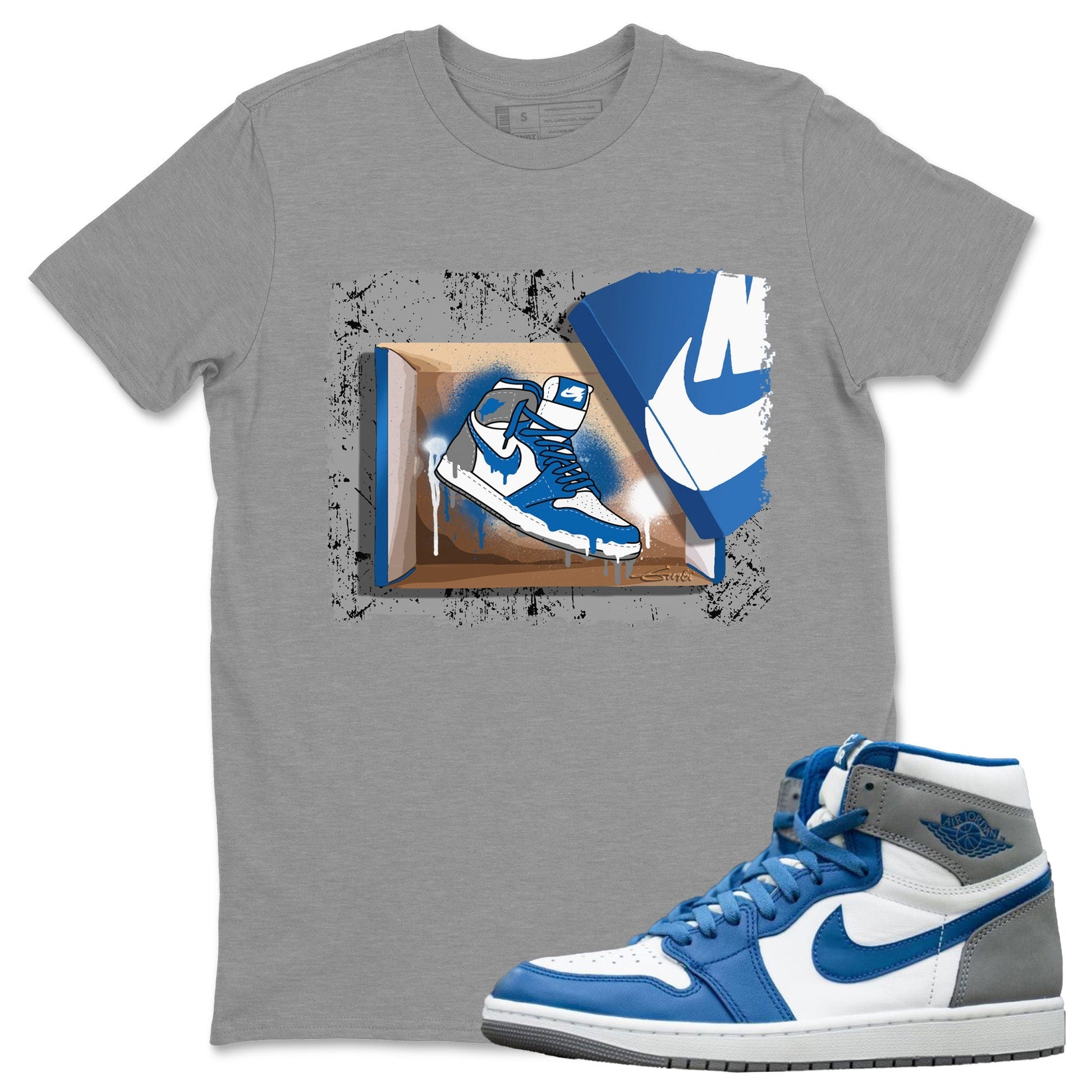 Jordan 1 True Blue Sneaker Match Tees New Kicks Sneaker Tees Jordan 1 True Blue Sneaker Release Tees Unisex Shirts
