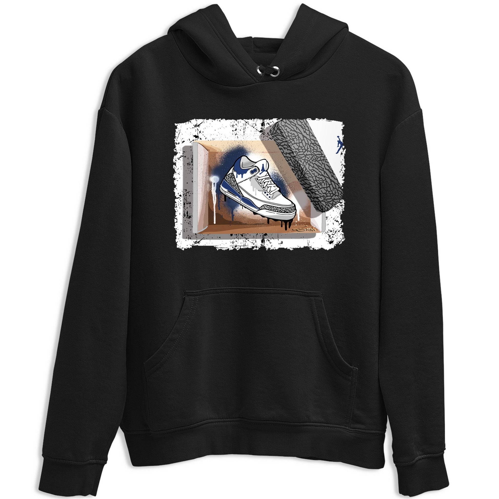 AJ3 Midnight Navy shirt to match jordans New Kicks sneaker tees 3s Midnight Navy SNRT sneaker release Tees unisex cotton Black 2 crew neck shirt