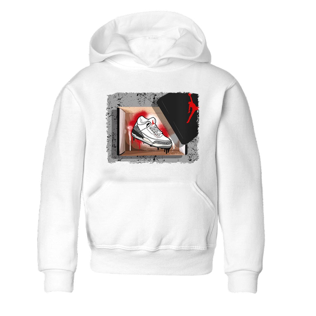 Air Jordan 3 White Cement Sneaker Match Tees New Kicks Sneaker Tees Air Jordan 3 Retro White Cement Sneaker Release Tees Kids Shirts White 2