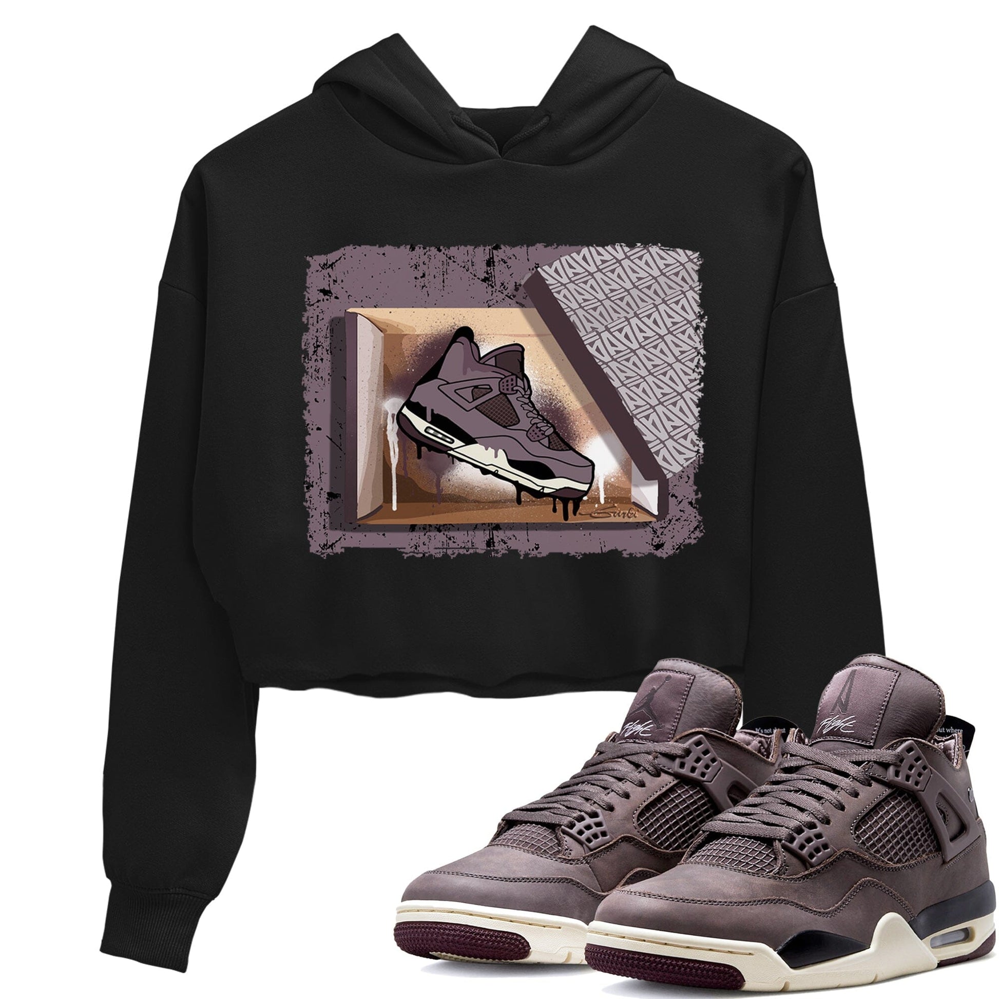 Jordan 4 A Ma Maniere Sneaker Match Tees New Kicks Sneaker Tees Jordan 4 A Ma Maniere Sneaker Release Tees Women's Shirts