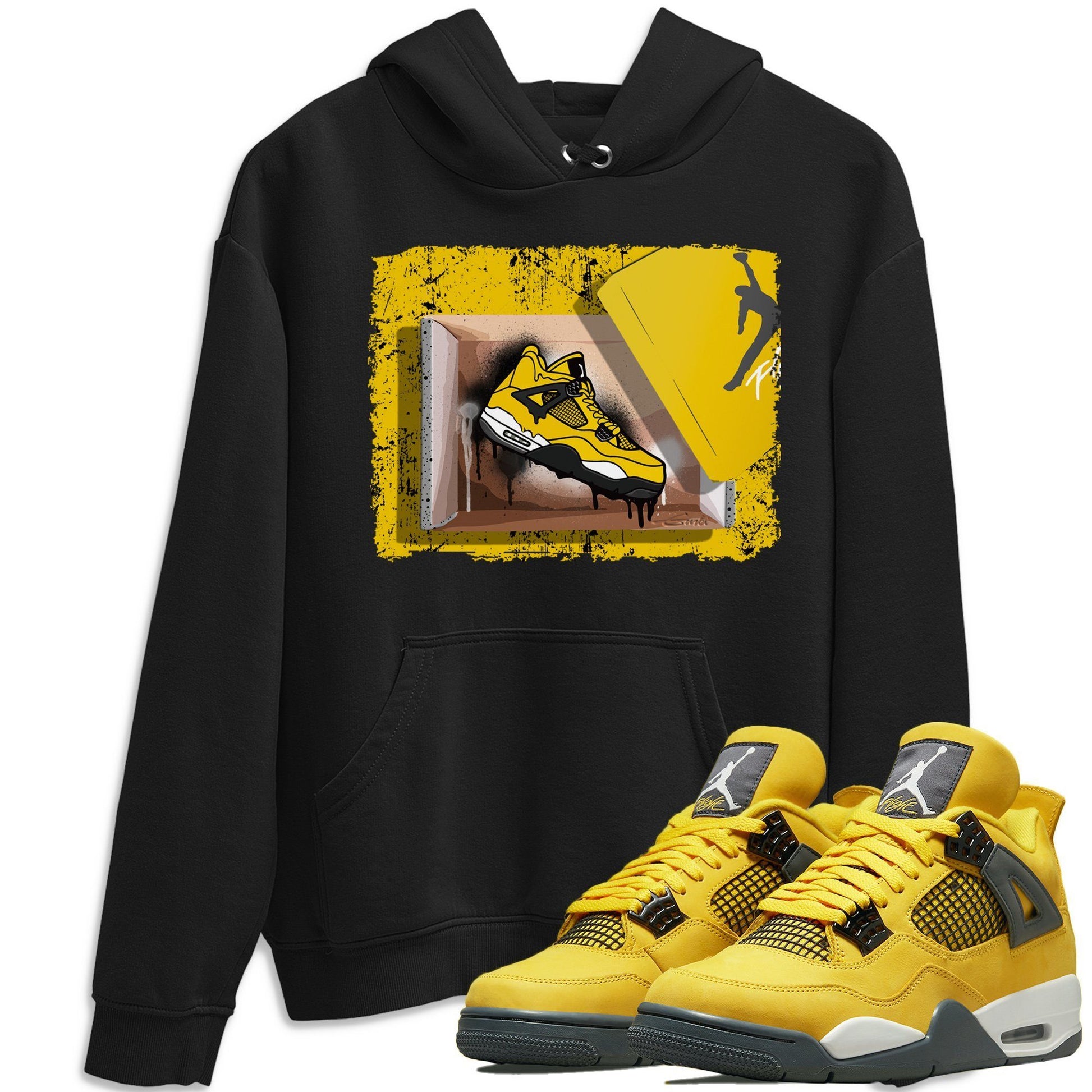 Jordan 4 Lightning Sneaker Match Tees New Kicks Sneaker Tees Jordan 4 Lightning Sneaker Release Tees Unisex Shirts