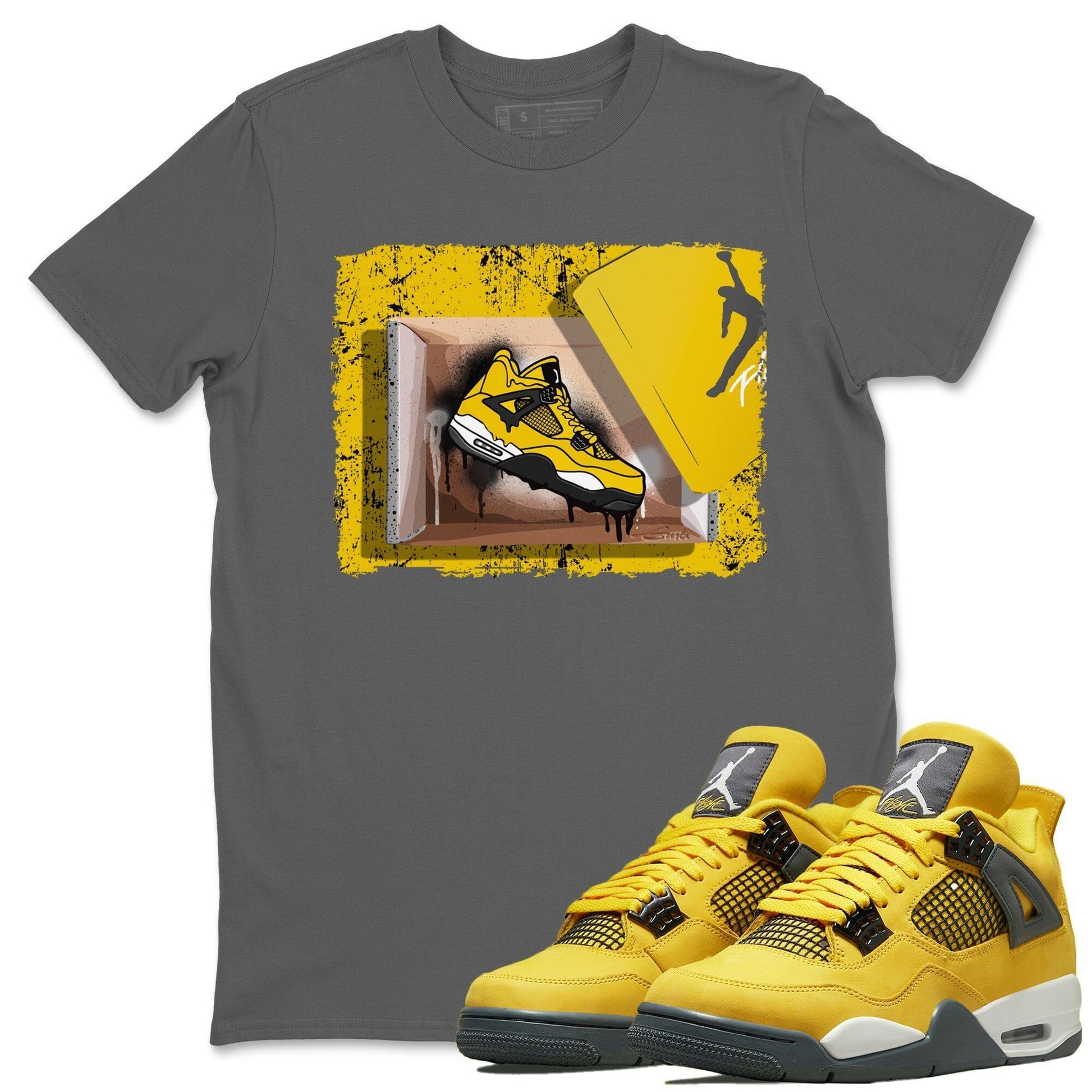 Jordan 4 Lightning Sneaker Match Tees New Kicks Sneaker Tees Jordan 4 Lightning Sneaker Release Tees Unisex Shirts