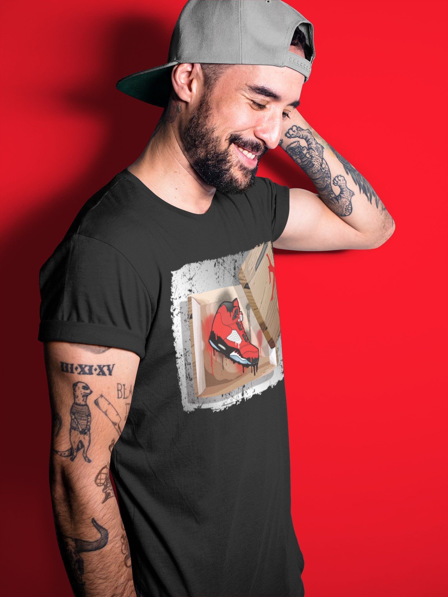 Jordan 5 Raging Bull Sneaker Match Tees New Kicks Sneaker Tees Jordan 5 Raging Bull Sneaker Release Tees Unisex Shirts