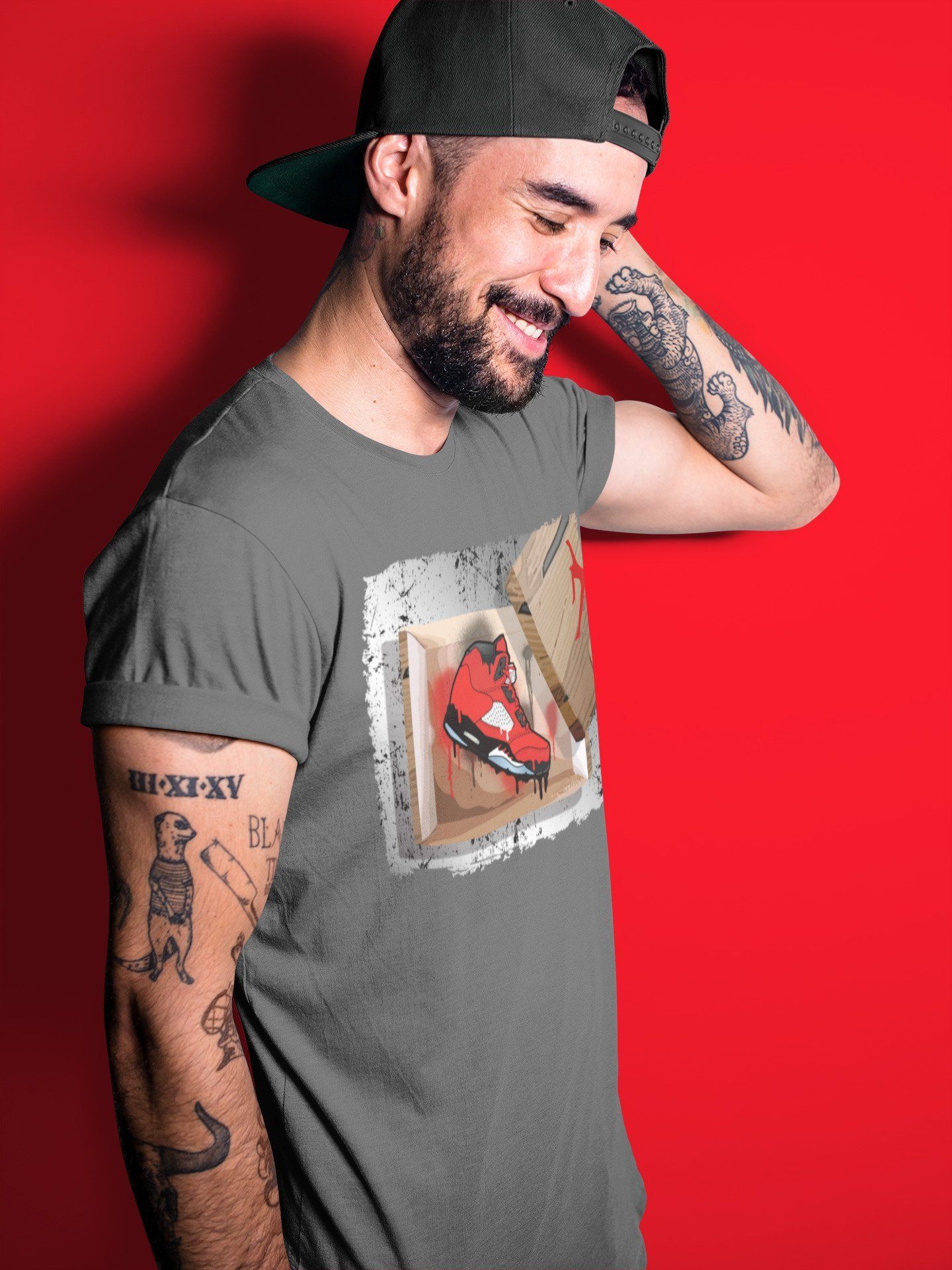 Jordan 5 Raging Bull Sneaker Match Tees New Kicks Sneaker Tees Jordan 5 Raging Bull Sneaker Release Tees Unisex Shirts