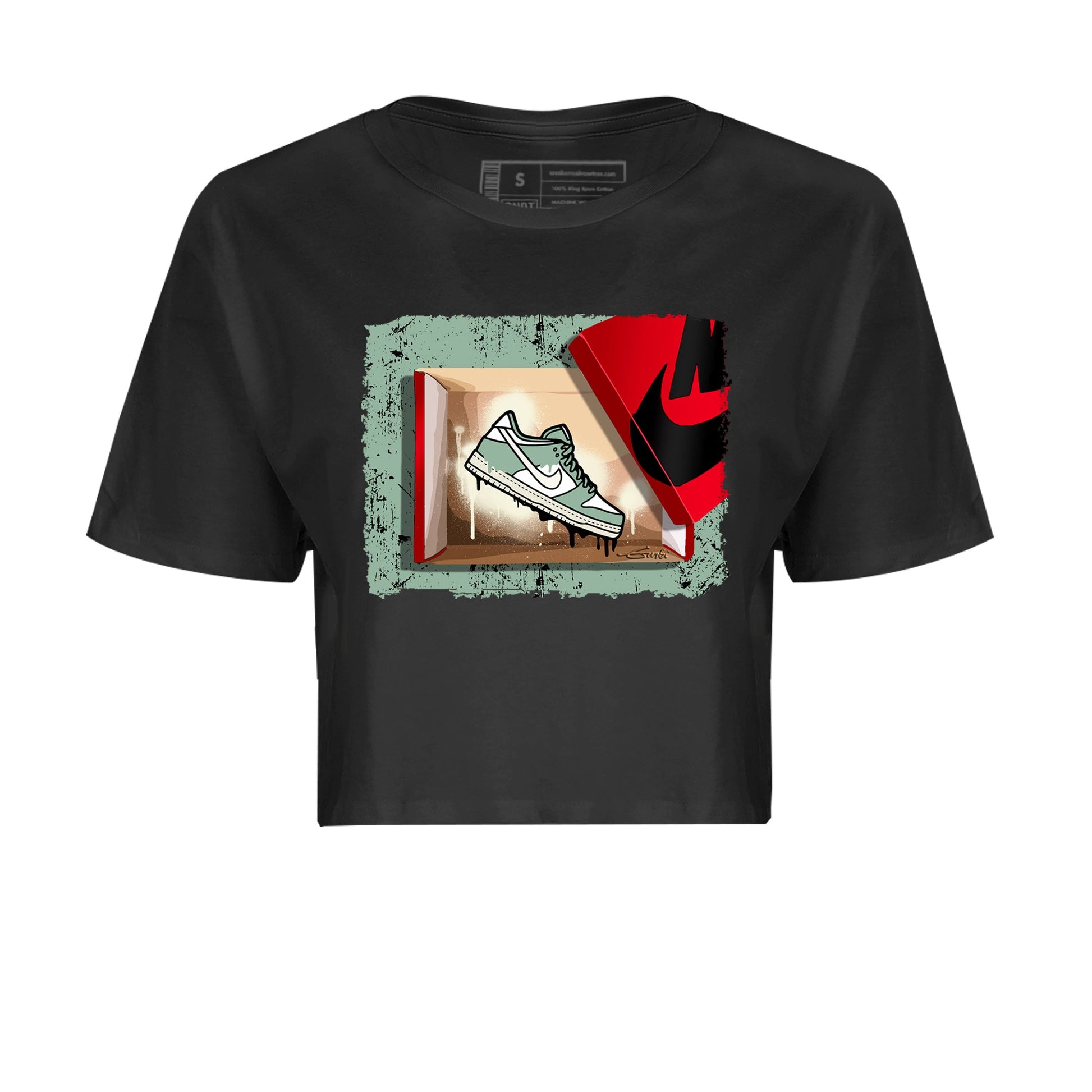 Dunk Low Mica Green Shirts New Kicks Sneaker Tees Dunk Mica Green Sneaker Release Tees Women's Shirts Black 2