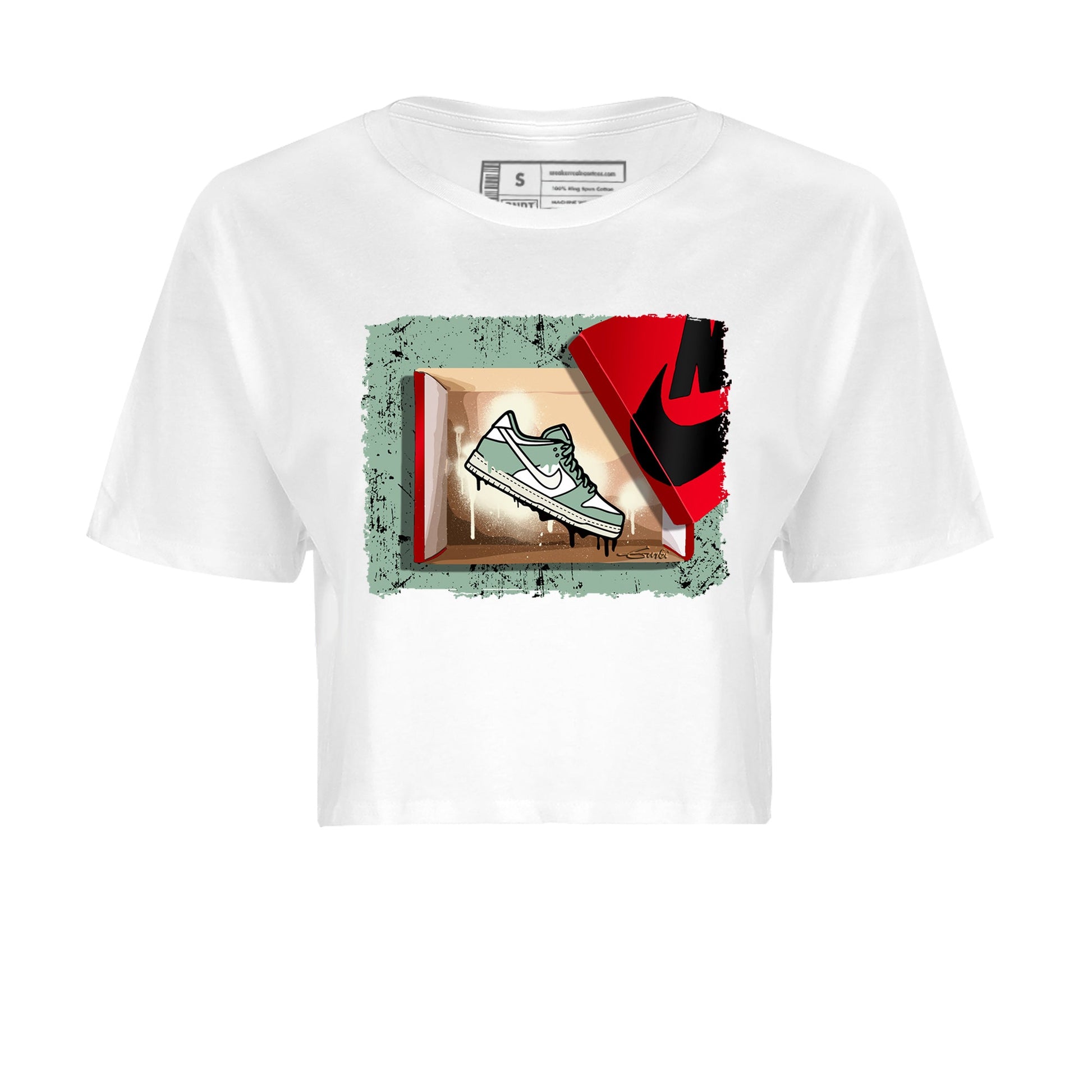 Dunk Low Mica Green Shirts New Kicks Sneaker Tees Dunk Mica Green Sneaker Release Tees Women's Shirts White 2