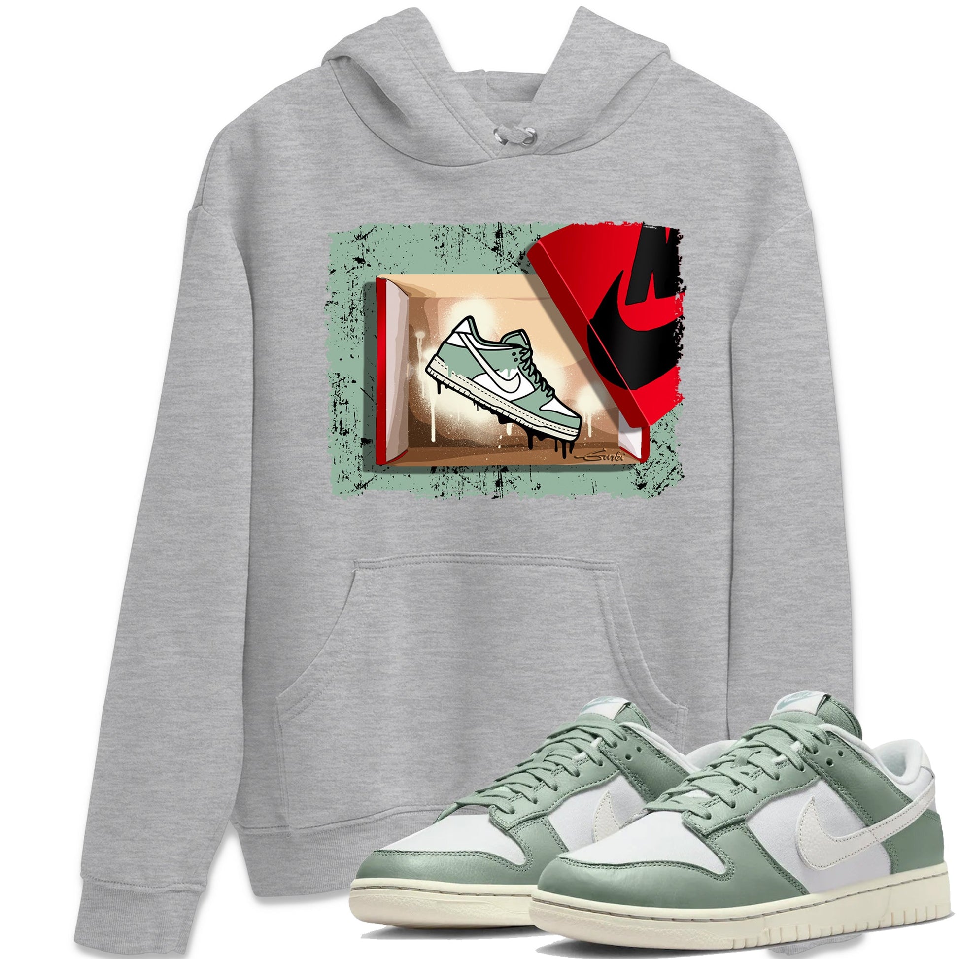 Dunk Low Mica Green Shirts New Kicks Sneaker Tees Dunk Mica Green Sneaker Release Tees Unisex Shirts Heather Grey 1