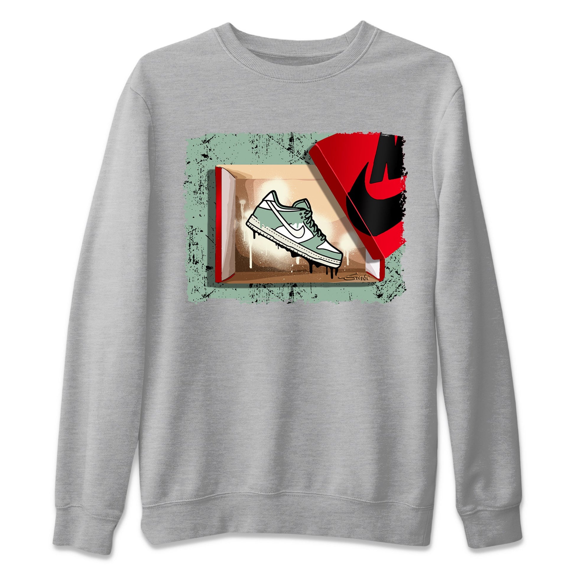 Dunk Low Mica Green Shirts New Kicks Sneaker Tees Dunk Mica Green Sneaker Release Tees Unisex Shirts Heather Grey 2