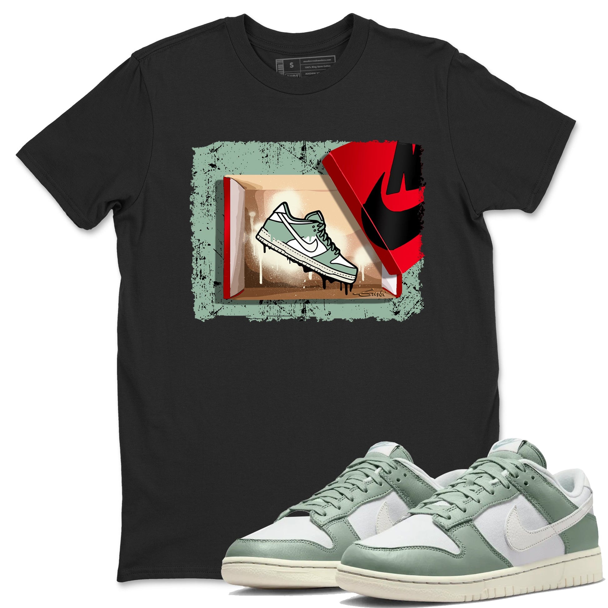 Dunk Low Mica Green Shirts New Kicks Sneaker Tees Dunk Mica Green Sneaker Release Tees Unisex Shirts Black 1
