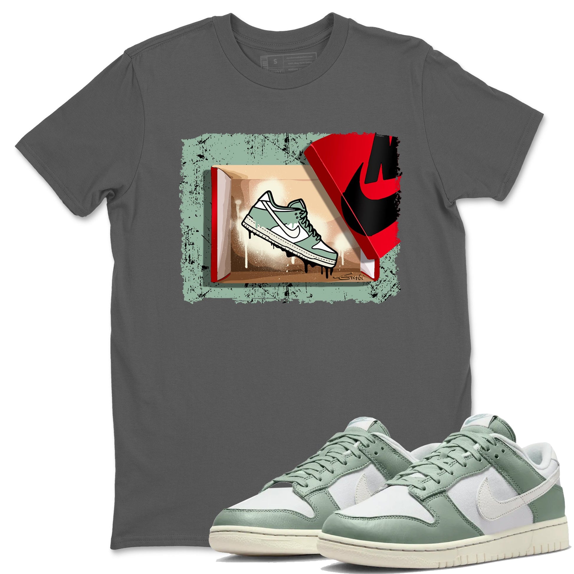 Dunk Low Mica Green Shirts New Kicks Sneaker Tees Dunk Mica Green Sneaker Release Tees Unisex Shirts Cool Grey 1