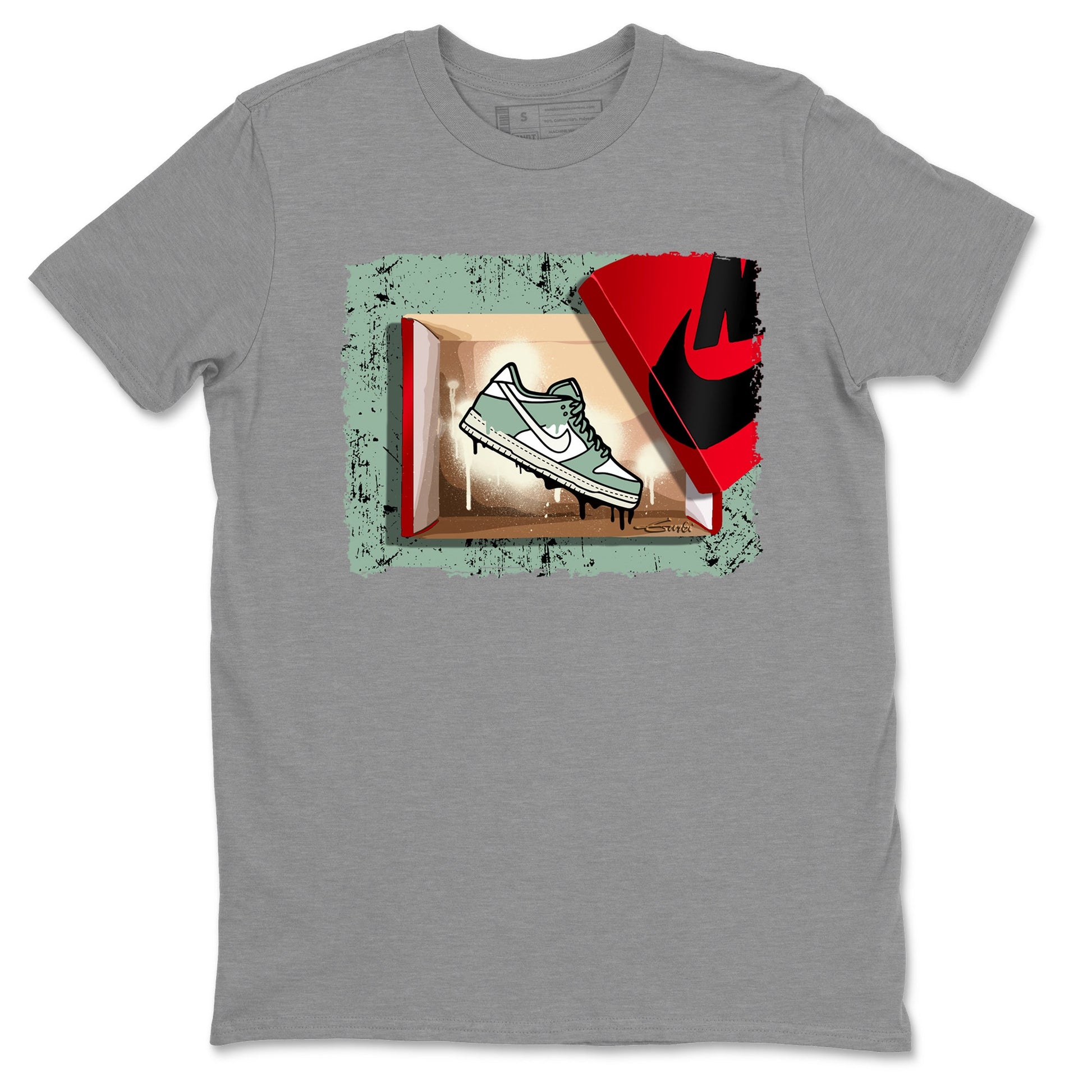 Dunk Low Mica Green Shirts New Kicks Sneaker Tees Dunk Mica Green Sneaker Release Tees Unisex Shirts Heather Grey 2