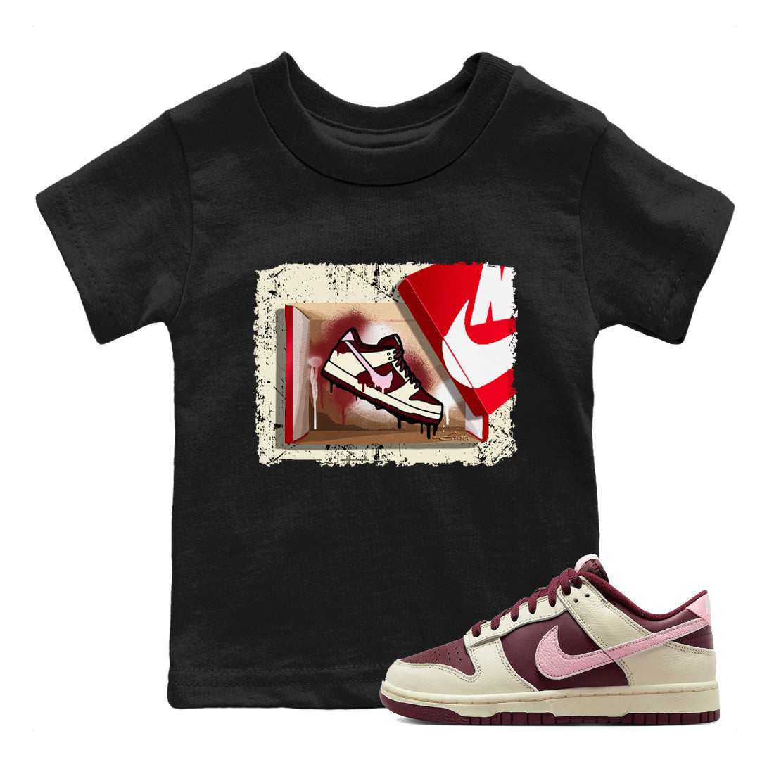 Dunk Valentines Day Sneaker Match Tees New Kicks Sneaker Tees Nike Dunk Valentine's Day Sneaker SNRT Sneaker Tees Kids Shirts