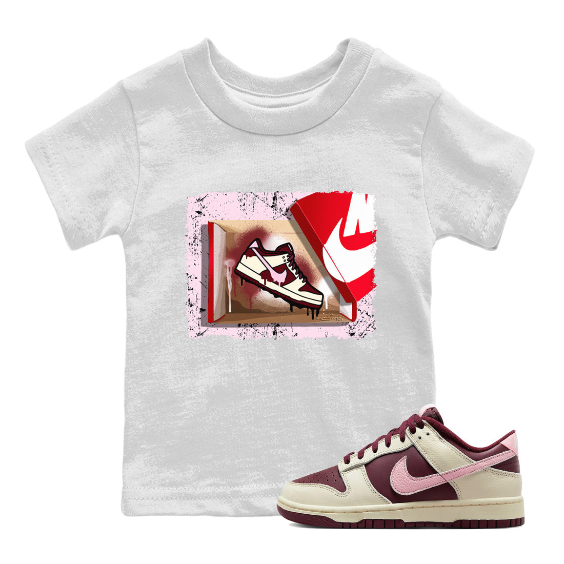 Dunk Valentines Day Sneaker Match Tees New Kicks Sneaker Tees Nike Dunk Valentine's Day Sneaker SNRT Sneaker Tees Kids Shirts