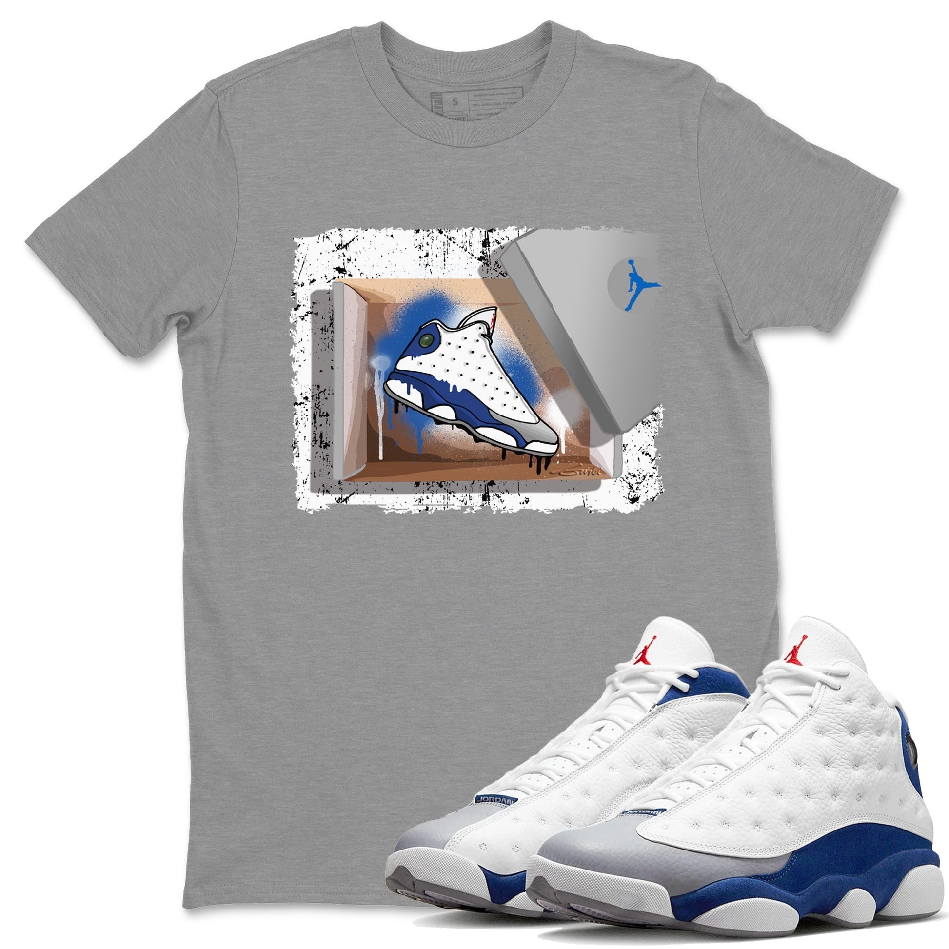 Jordan 13 French Blue Sneaker Match Tees New Kicks Sneaker Tees Jordan 13 French Blue Sneaker Release Tees Unisex Shirts